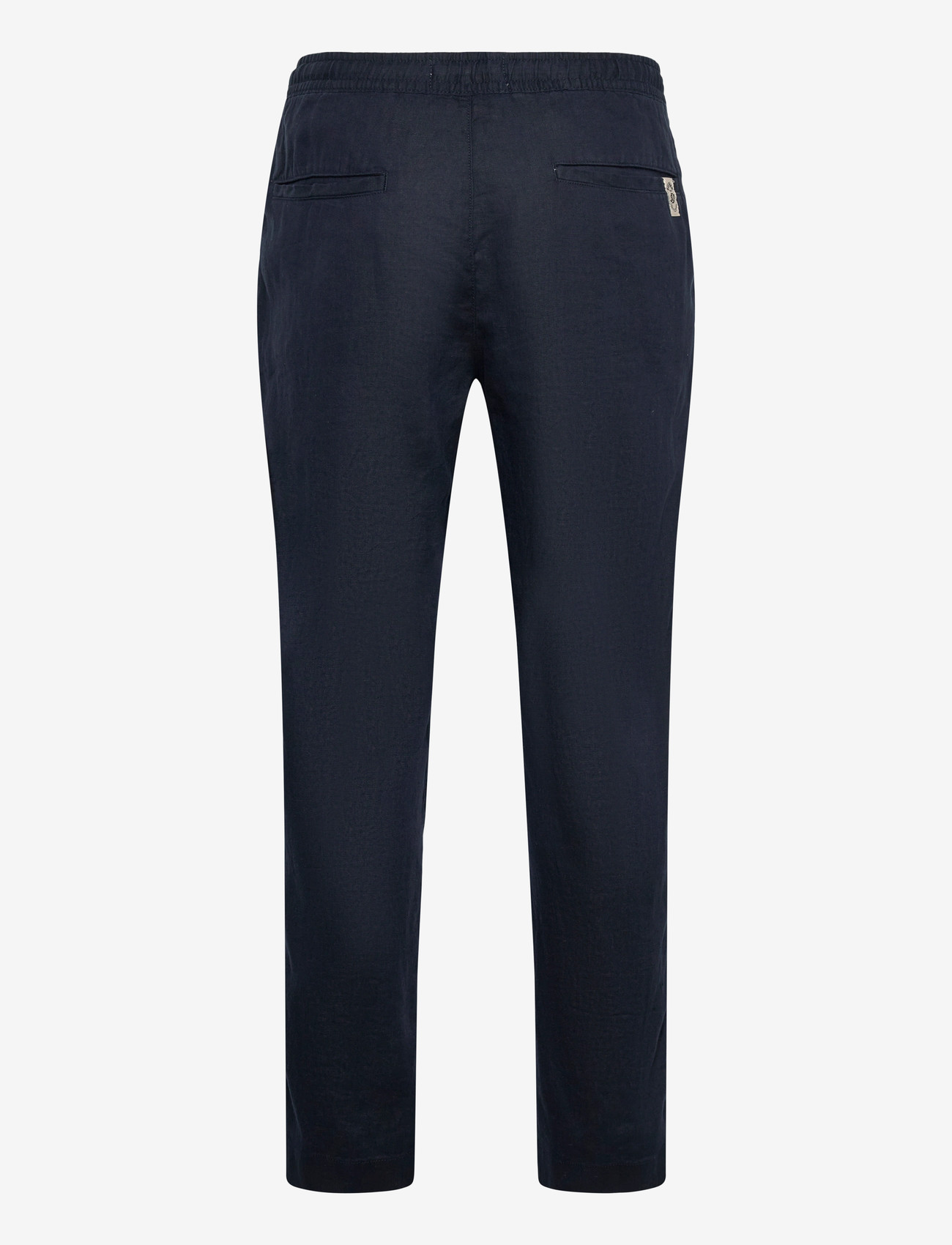 Superdry - MERCHANT LINEN PANT - hørbukser - eclipse navy - 2