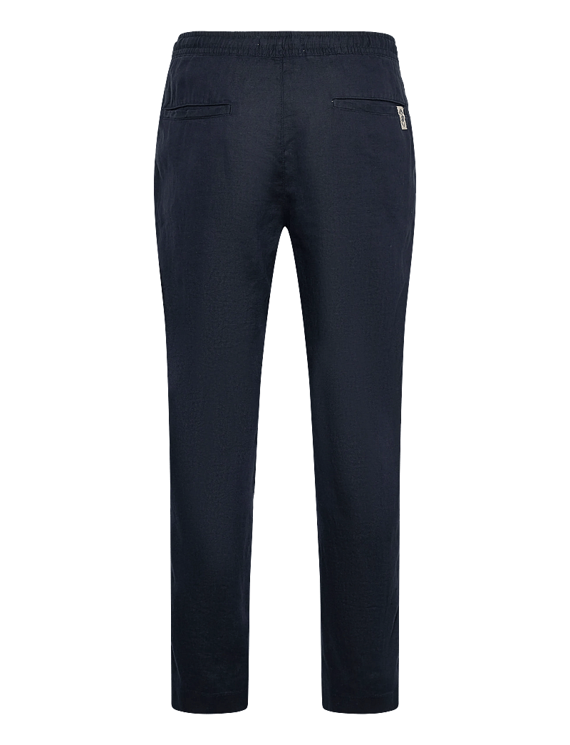 Superdry - MERCHANT LINEN PANT - hørbukser - eclipse navy - 2