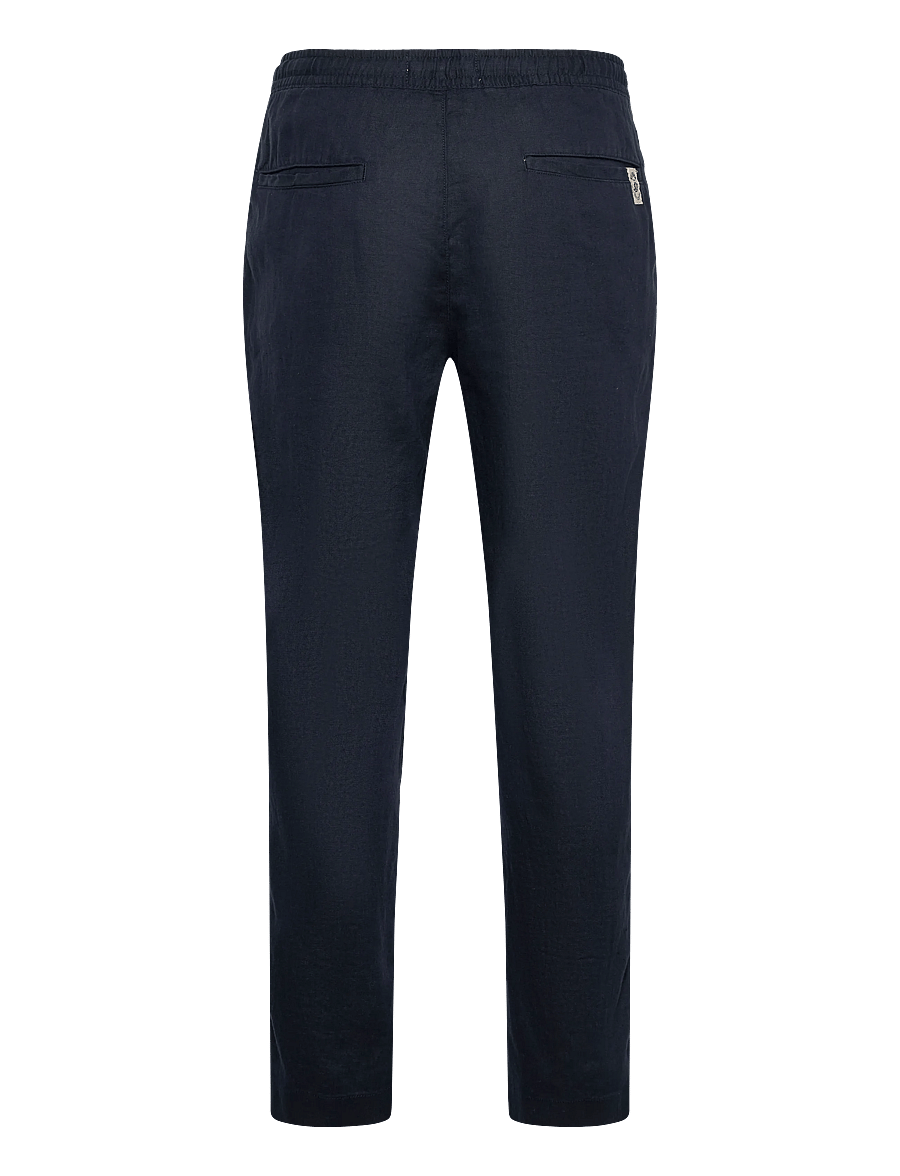 Superdry - MERCHANT LINEN PANT - kollektioner - eclipse navy - 2