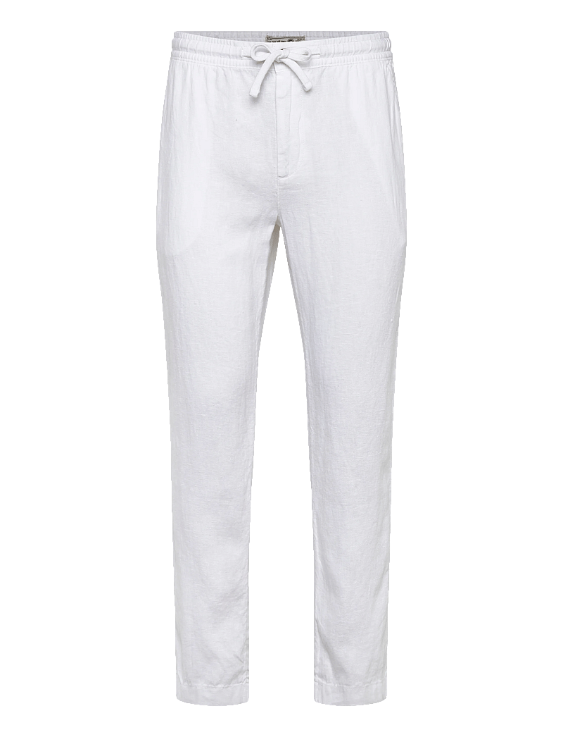 Superdry - MERCHANT LINEN PANT - linased püksid - optic - 1