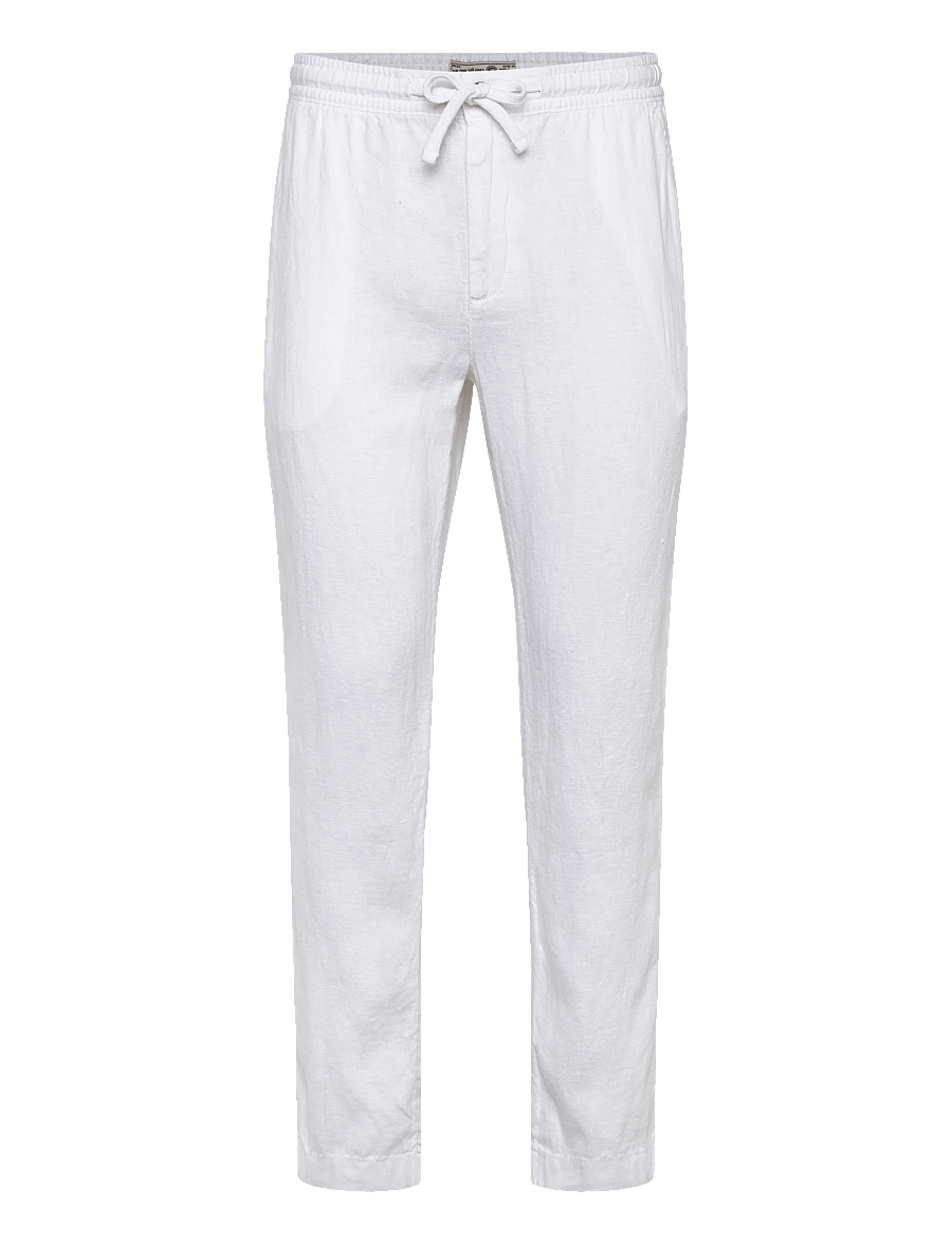 Superdry - MERCHANT LINEN PANT - linnebyxor - optic - 1