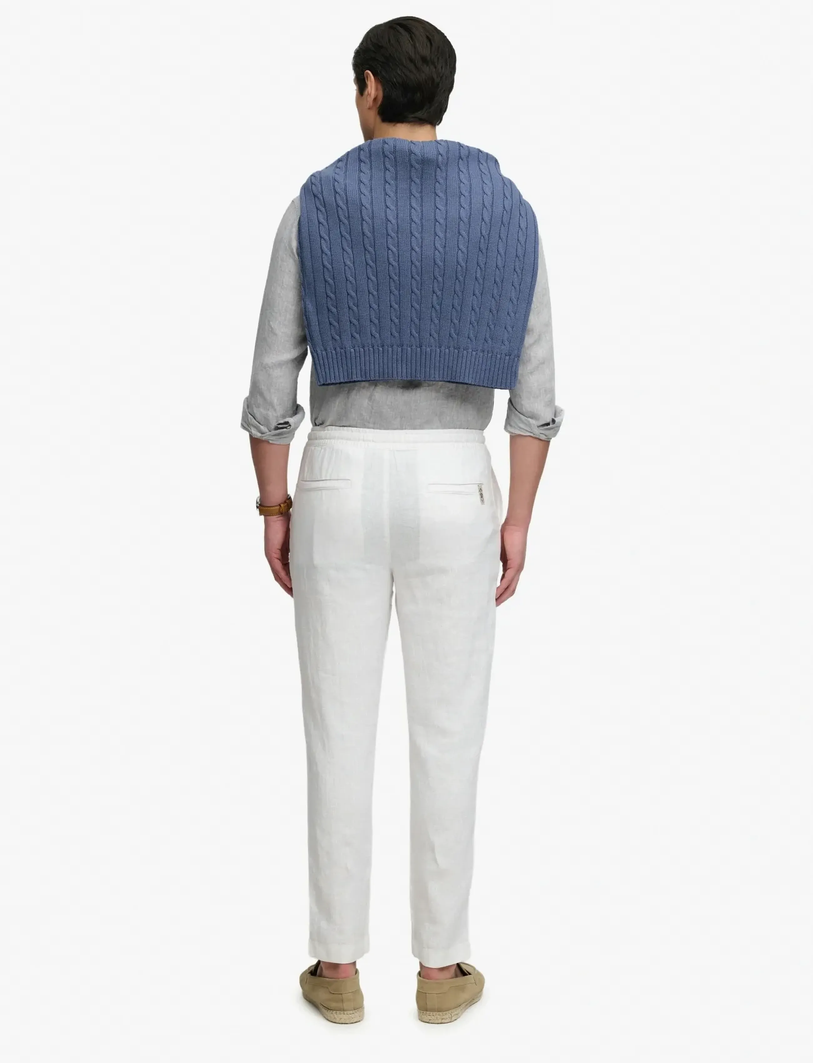 Superdry Merchant Linen Pant linnebyxor herr – bild 6