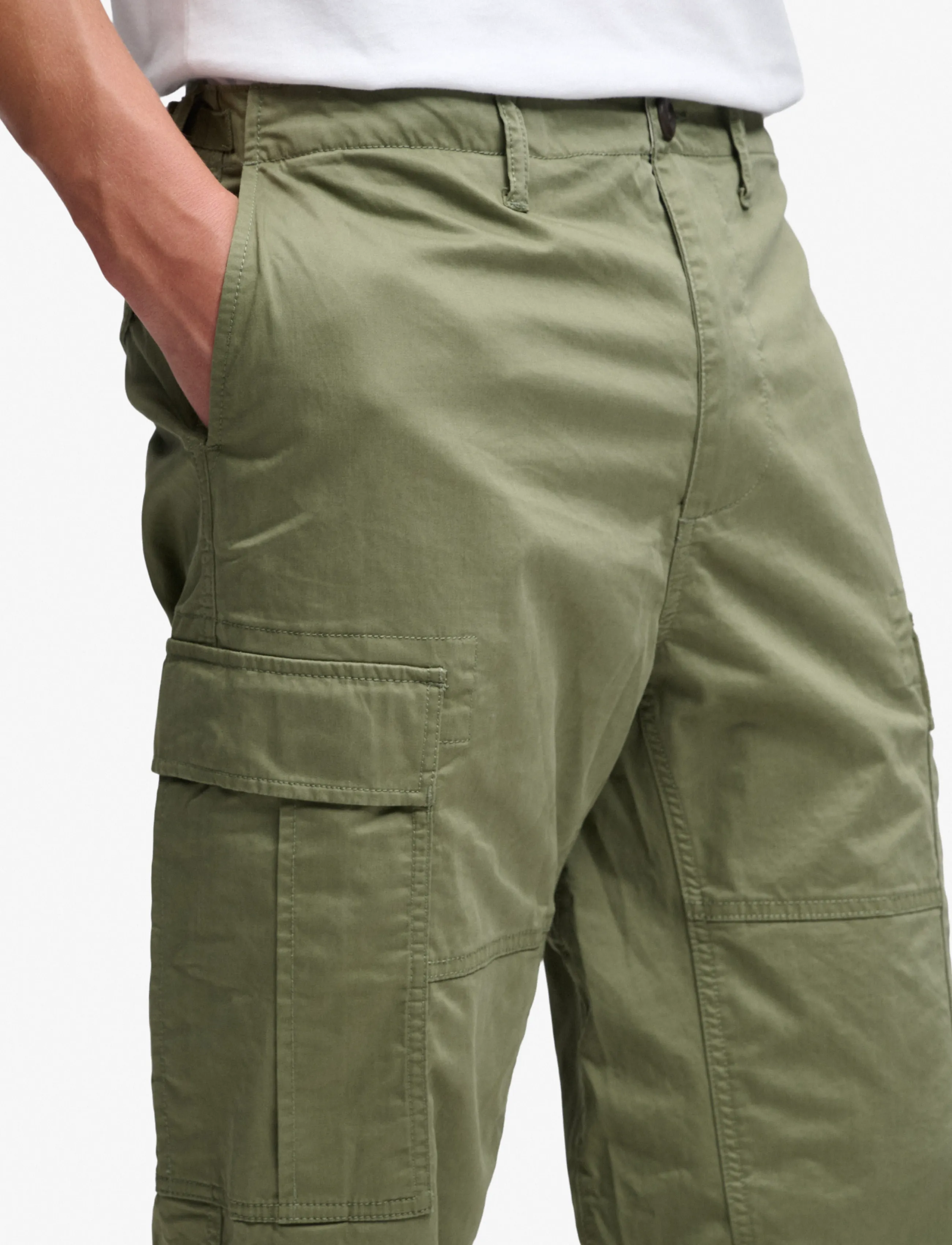 Superdry - REGULAR TAPER CARGO PANT - cargobukser - dusty olive green - 4