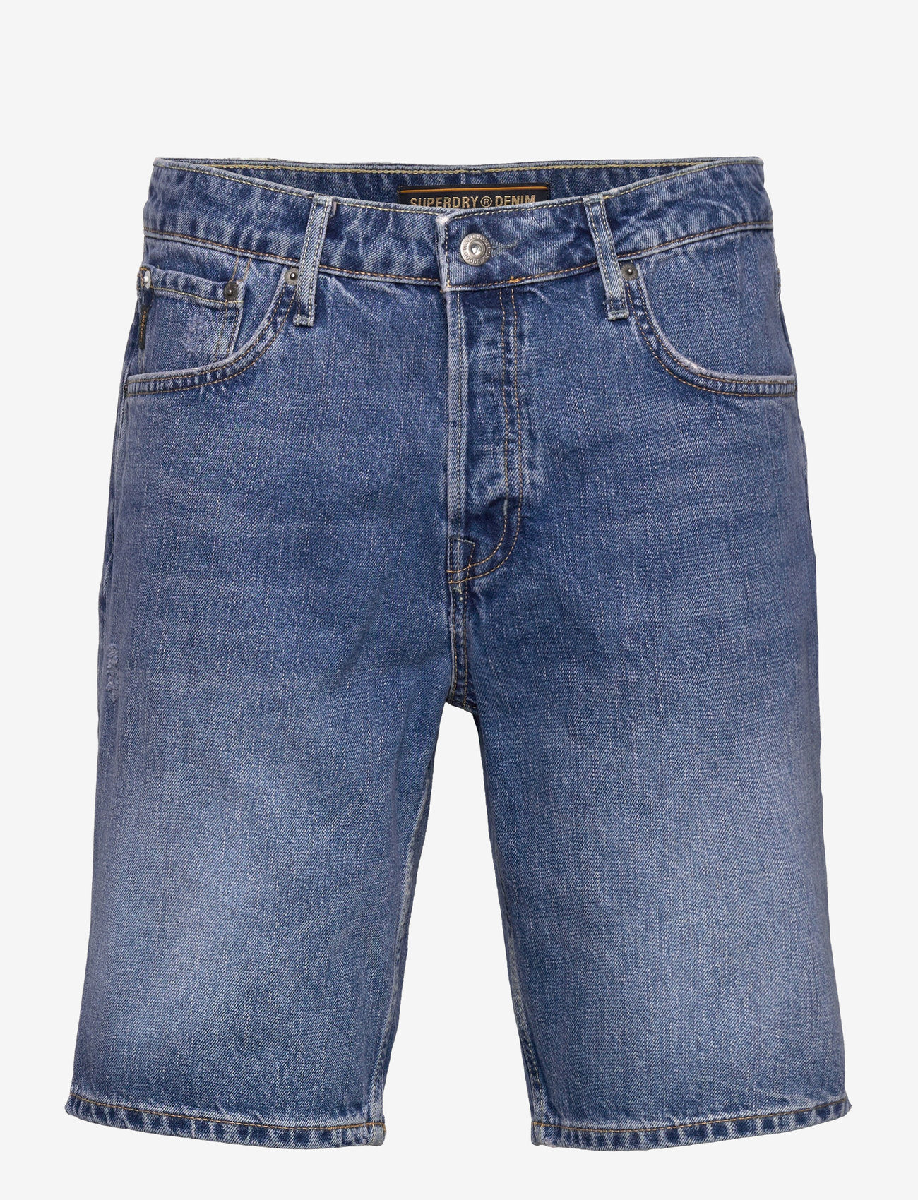 Superdry - VINTAGE STRAIGHT SHORT - denim shorts - angeles vintage mid blue - 0