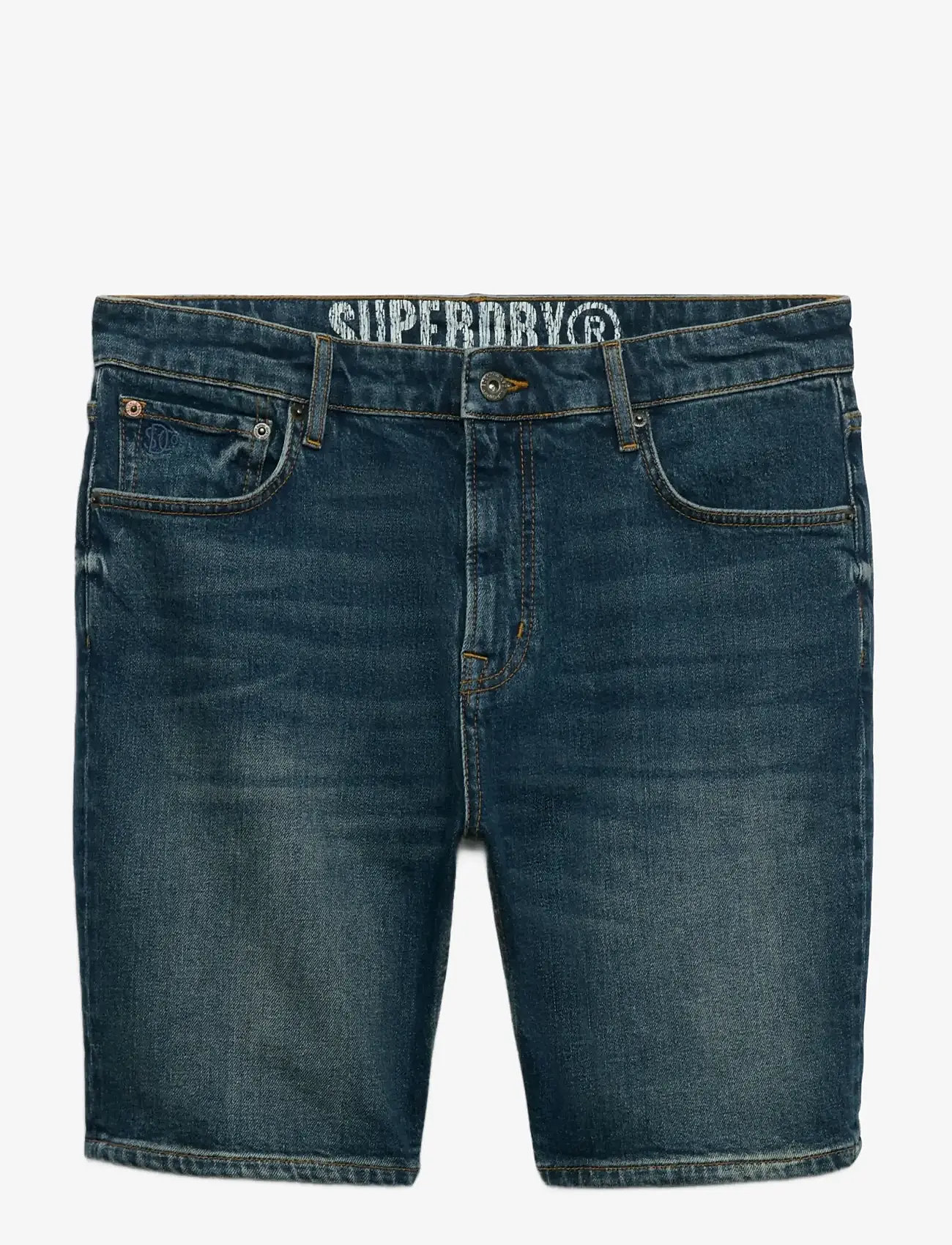 Superdry - VINTAGE STRAIGHT SHORT - lühikesed teksapüksid - yokohama dark blue - 1
