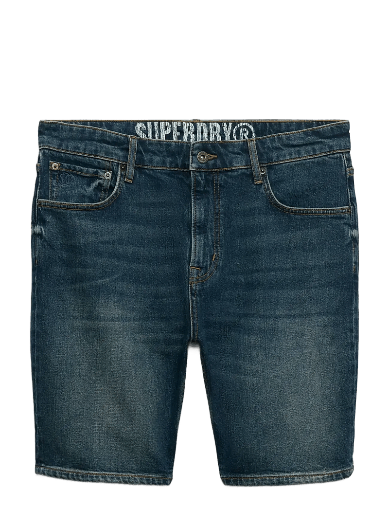 Superdry - VINTAGE STRAIGHT SHORT - jeans shorts - yokohama dark blue - 1