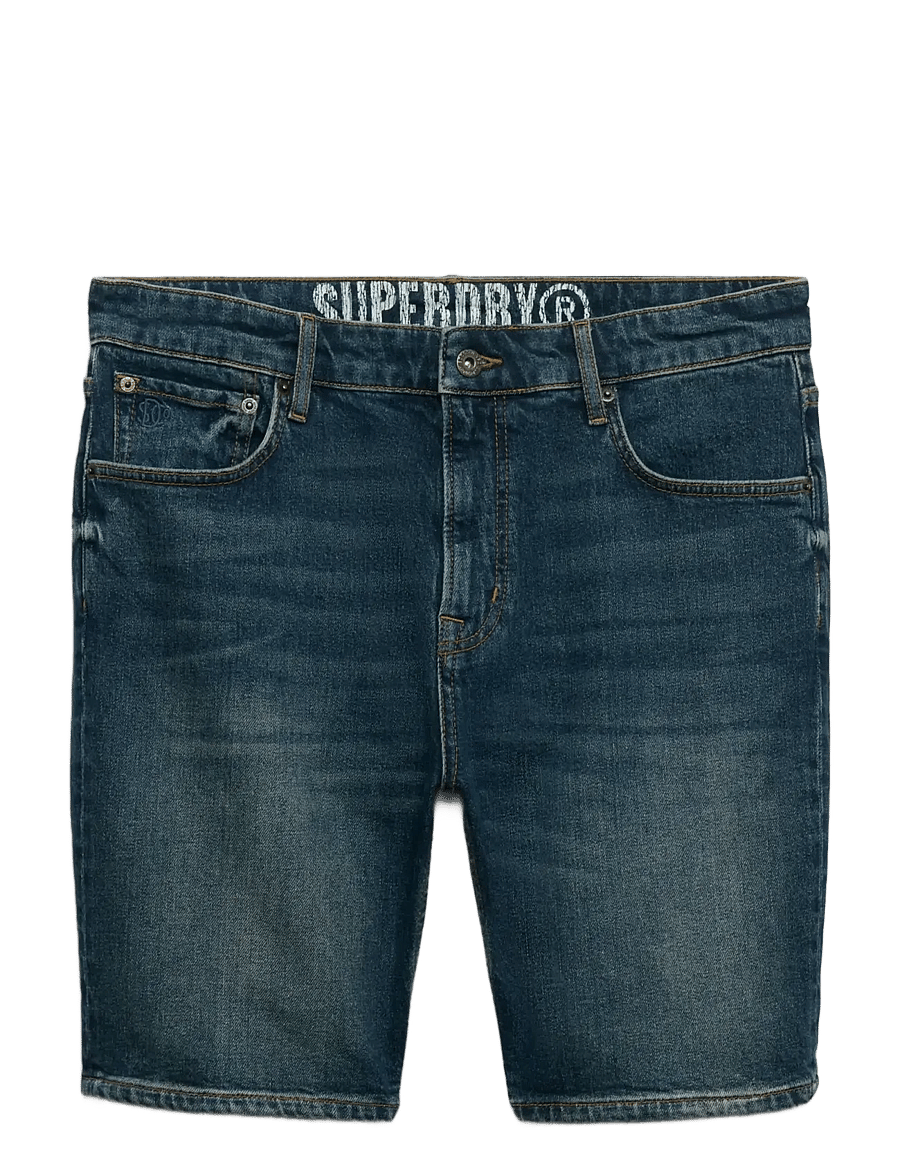 Superdry - VINTAGE STRAIGHT SHORT - jeans shorts - yokohama dark blue - 1