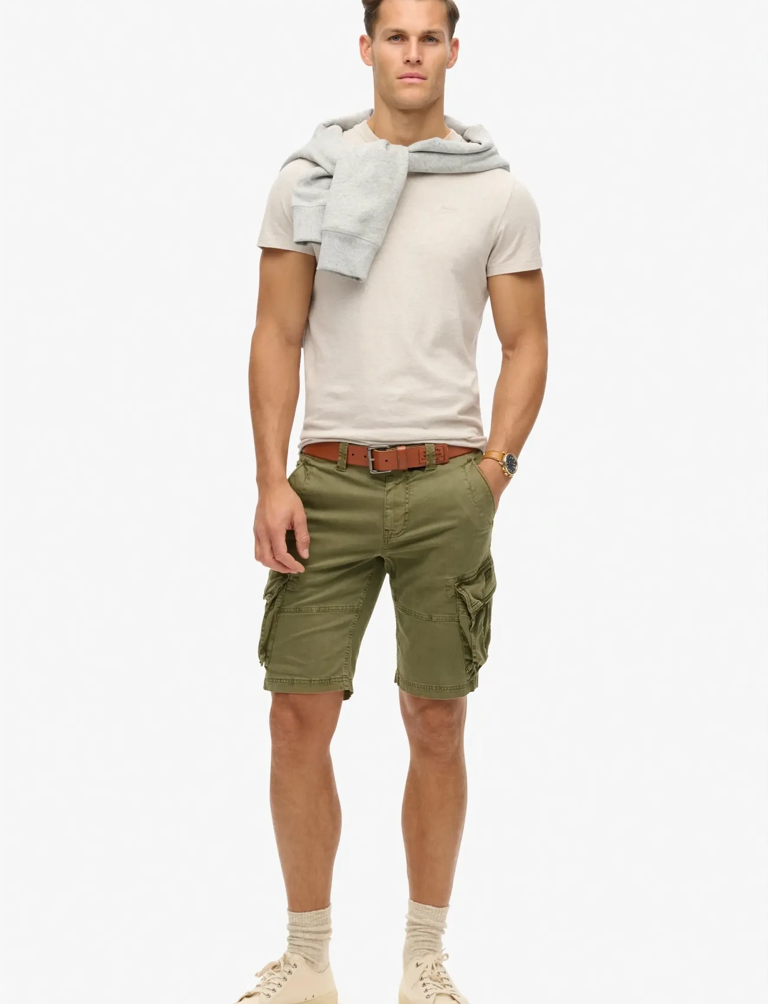 Superdry Core Cargo Short, 30, Khaki green, Shorts > Cargo Shorts, Herre