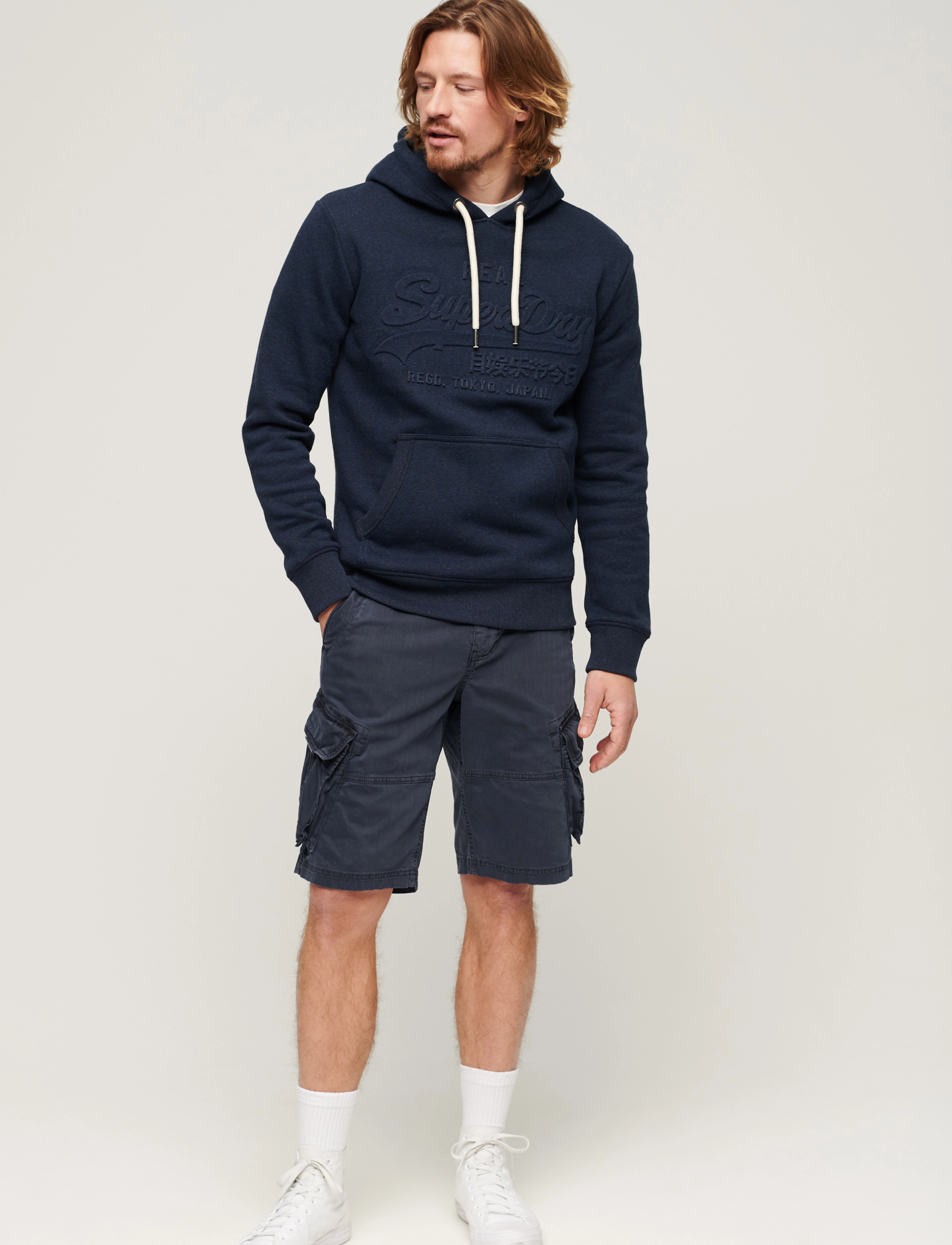 Superdry - CORE CARGO SHORT - män - eclipse navy - 4