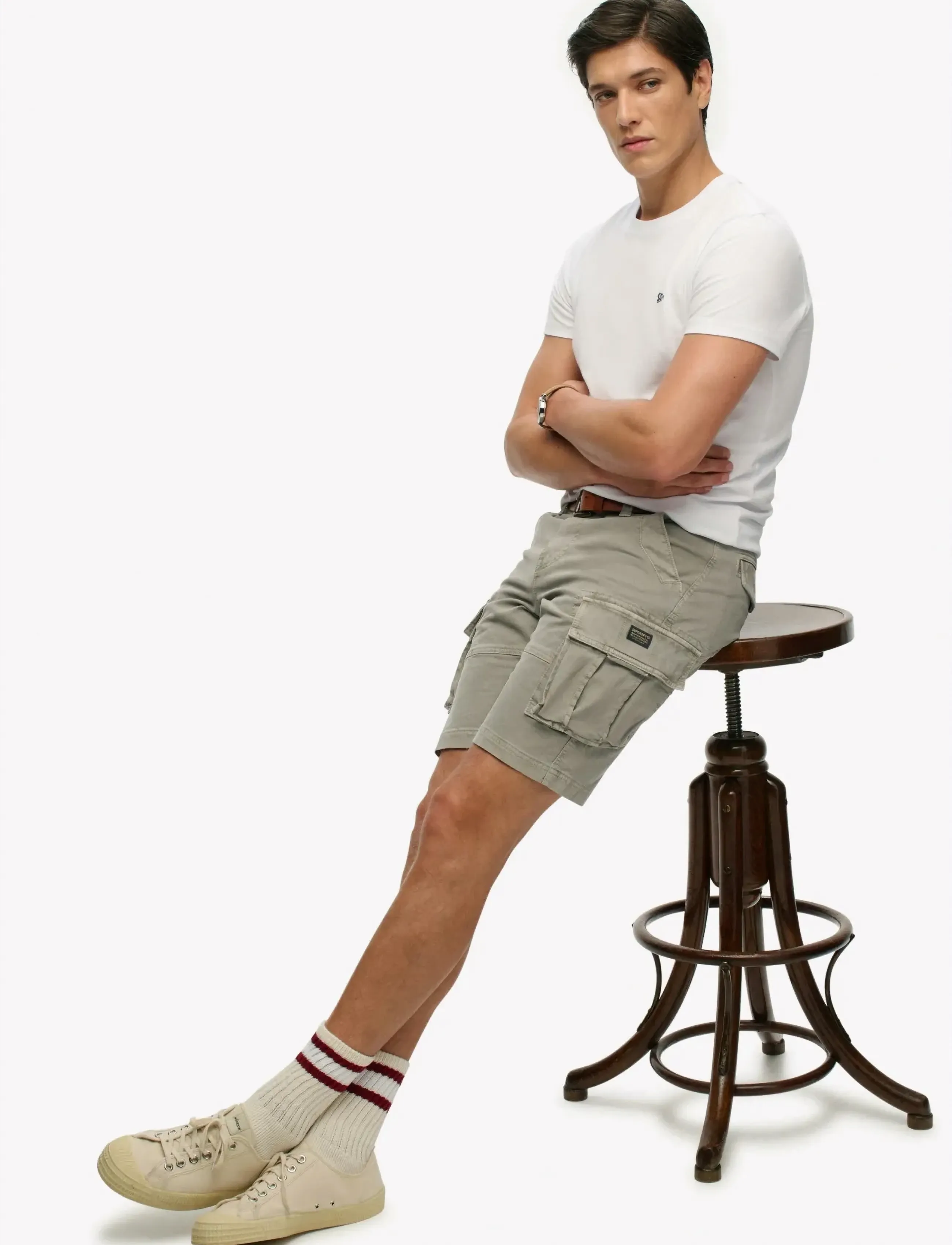 Superdry - CORE CARGO SHORT - men - light khaki green - 4