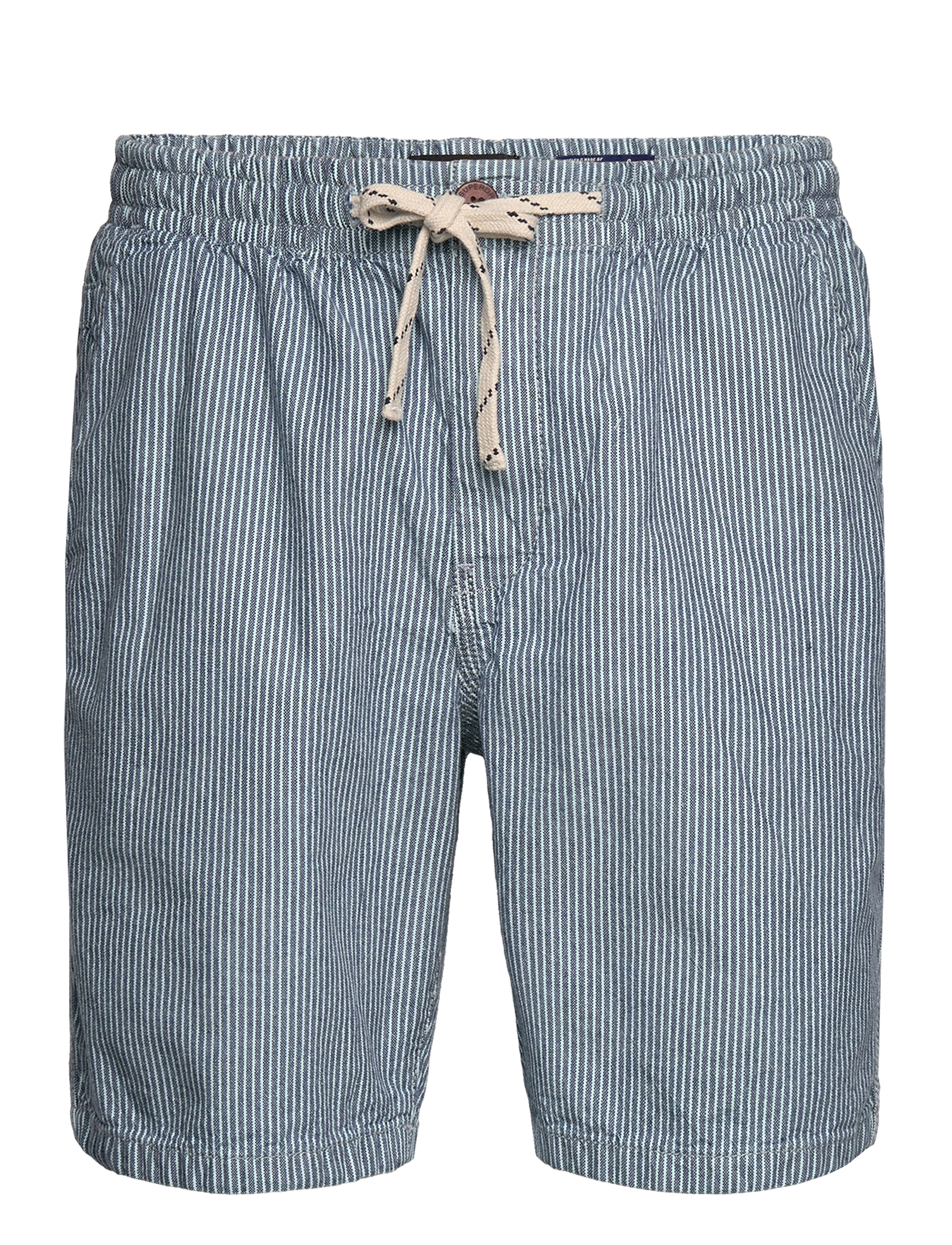 INDIGO BERMUDA SHORT - WASHED INDIGO CHALK STRIPE