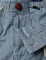 Superdry - INDIGO BERMUDA SHORT - casual shorts - washed indigo chalk stripe - 6