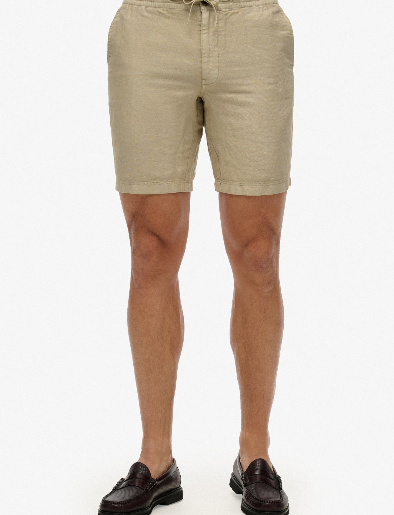 Superdry - MERCHANT LINEN SHORT - linen shorts - abbey stone - 4