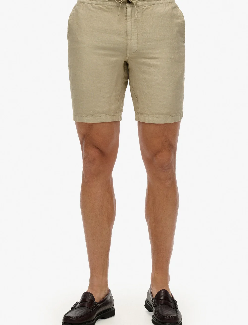 Superdry - MERCHANT LINEN SHORT - hørshorts - abbey stone - 4