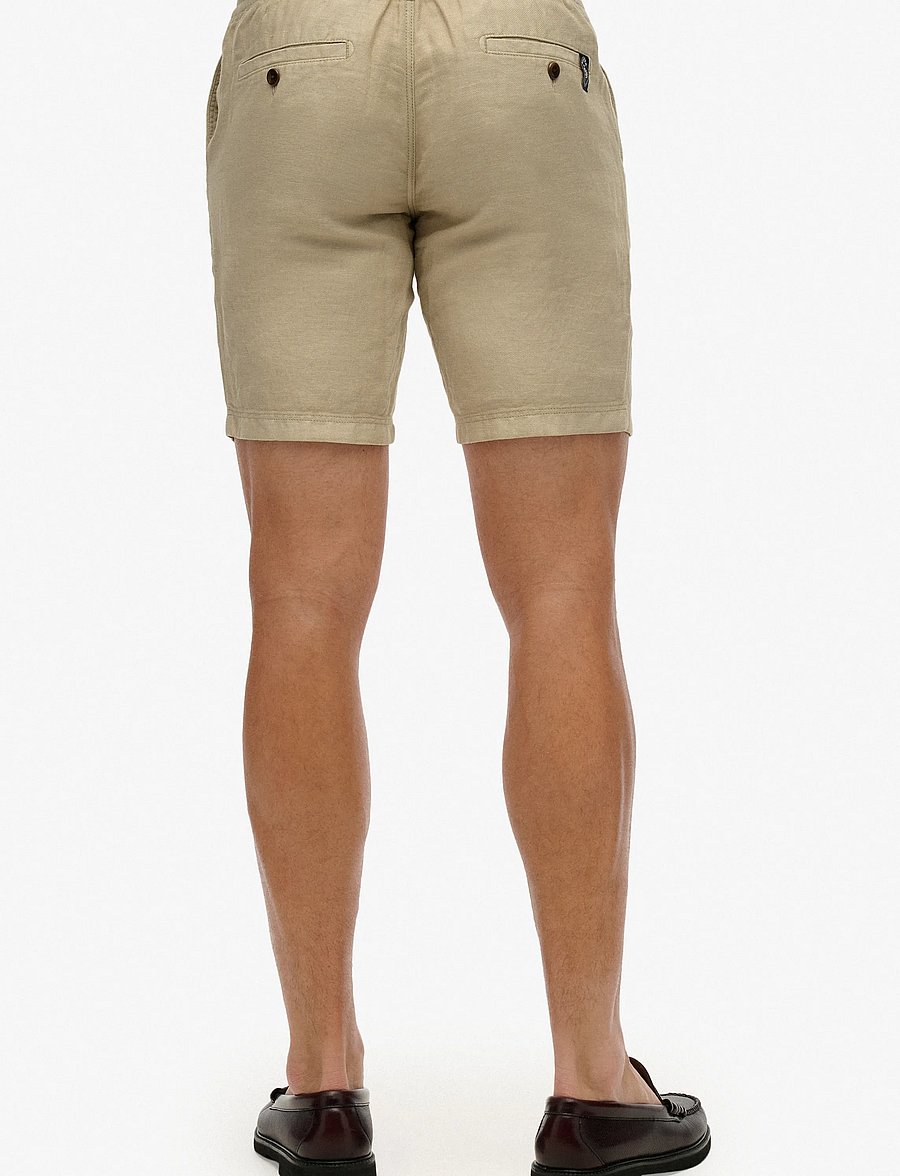 Superdry - MERCHANT LINEN SHORT - hørshorts - abbey stone - 5
