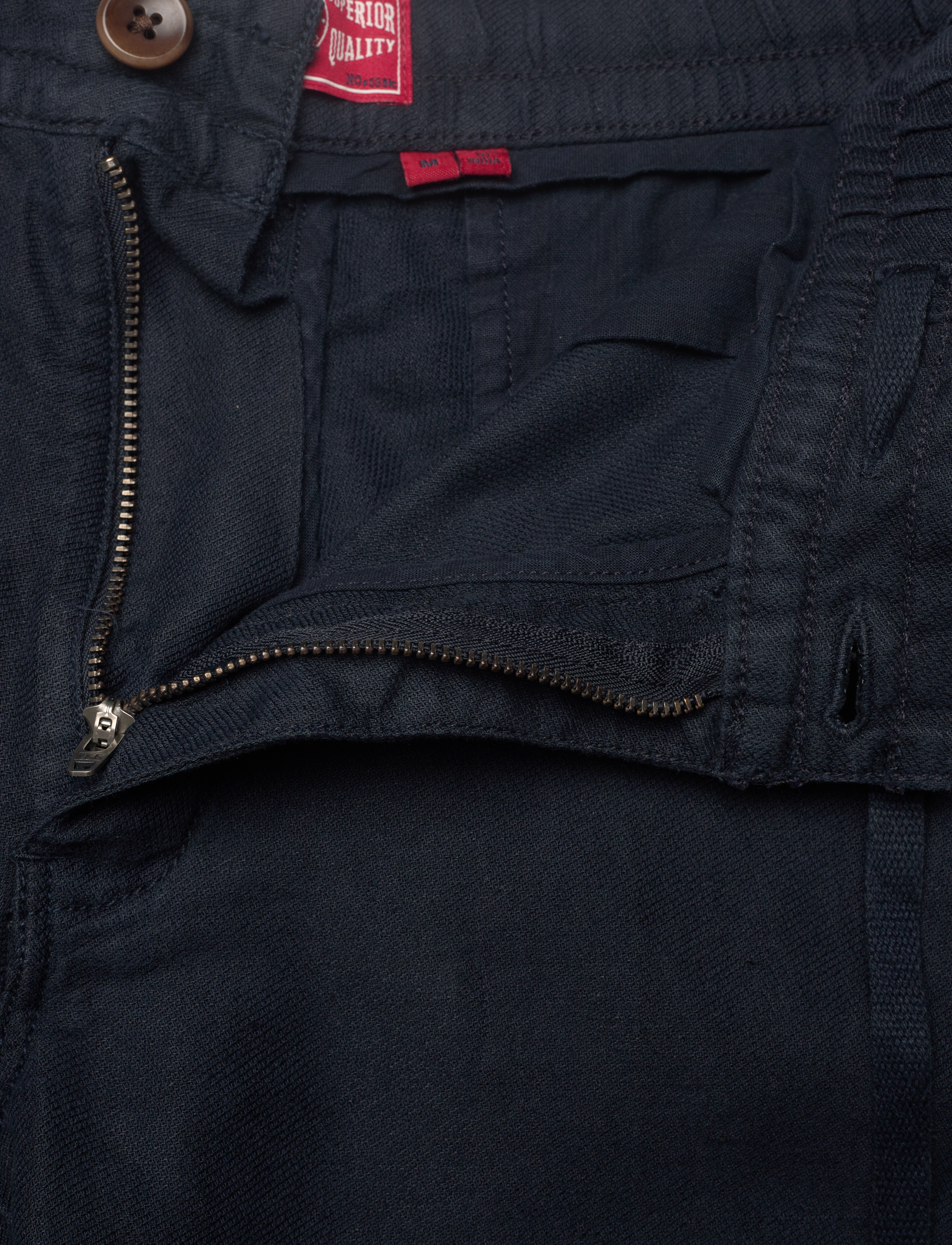 Superdry - MERCHANT LINEN SHORT - hørshorts - eclipse navy - 4