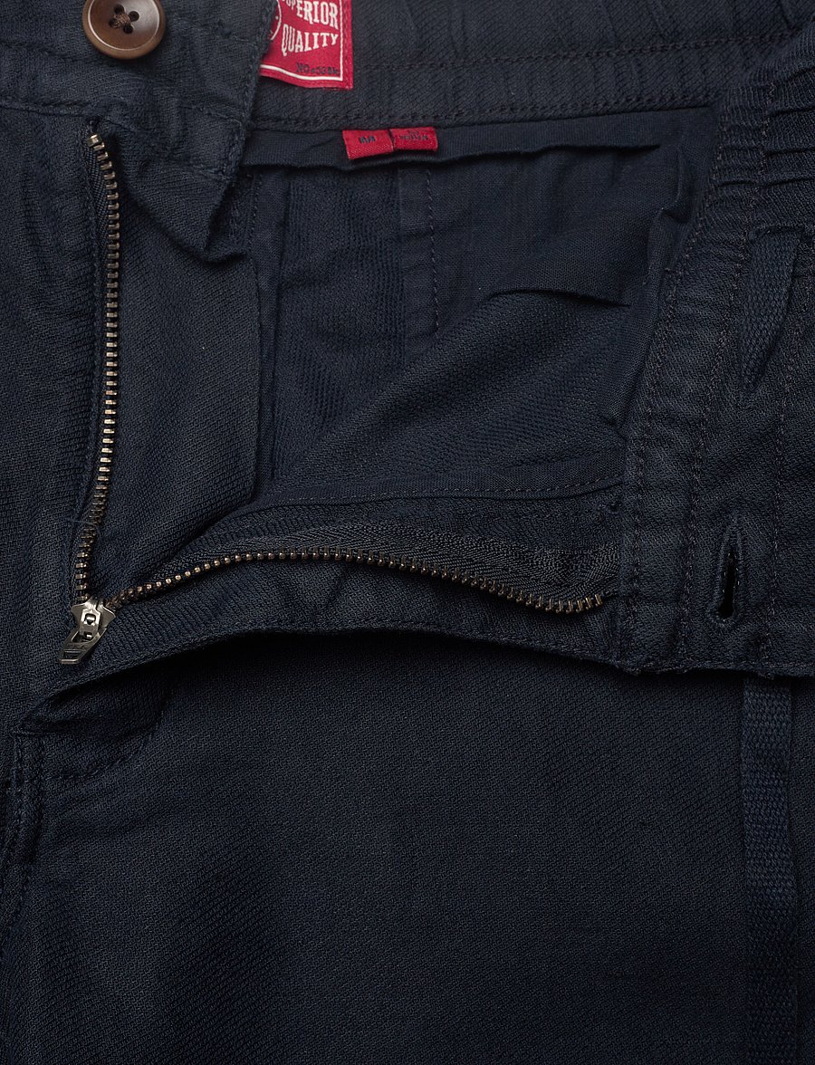Superdry - MERCHANT LINEN SHORT - linased lühikesed püksid - eclipse navy - 4