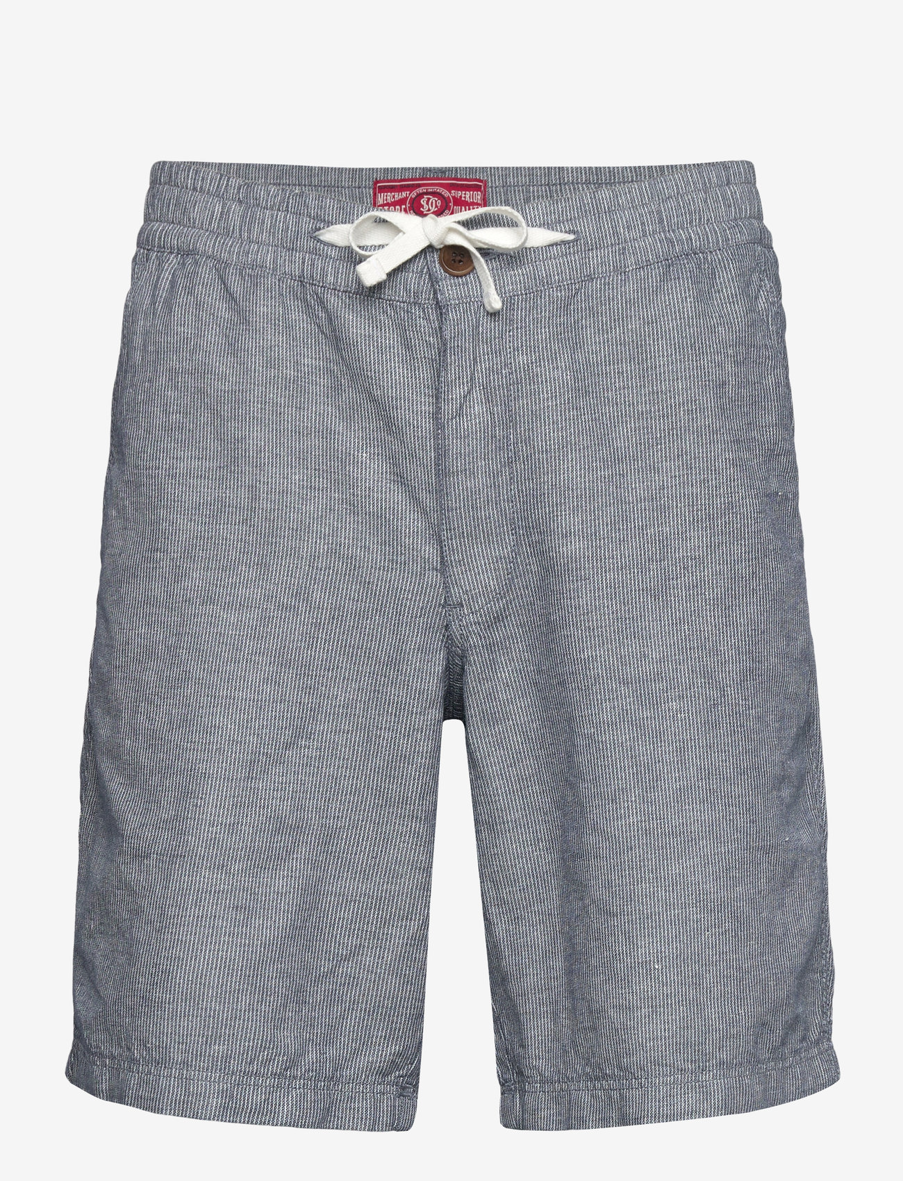 Superdry - MERCHANT LINEN SHORT - leinen-shorts - navy stripe - 1