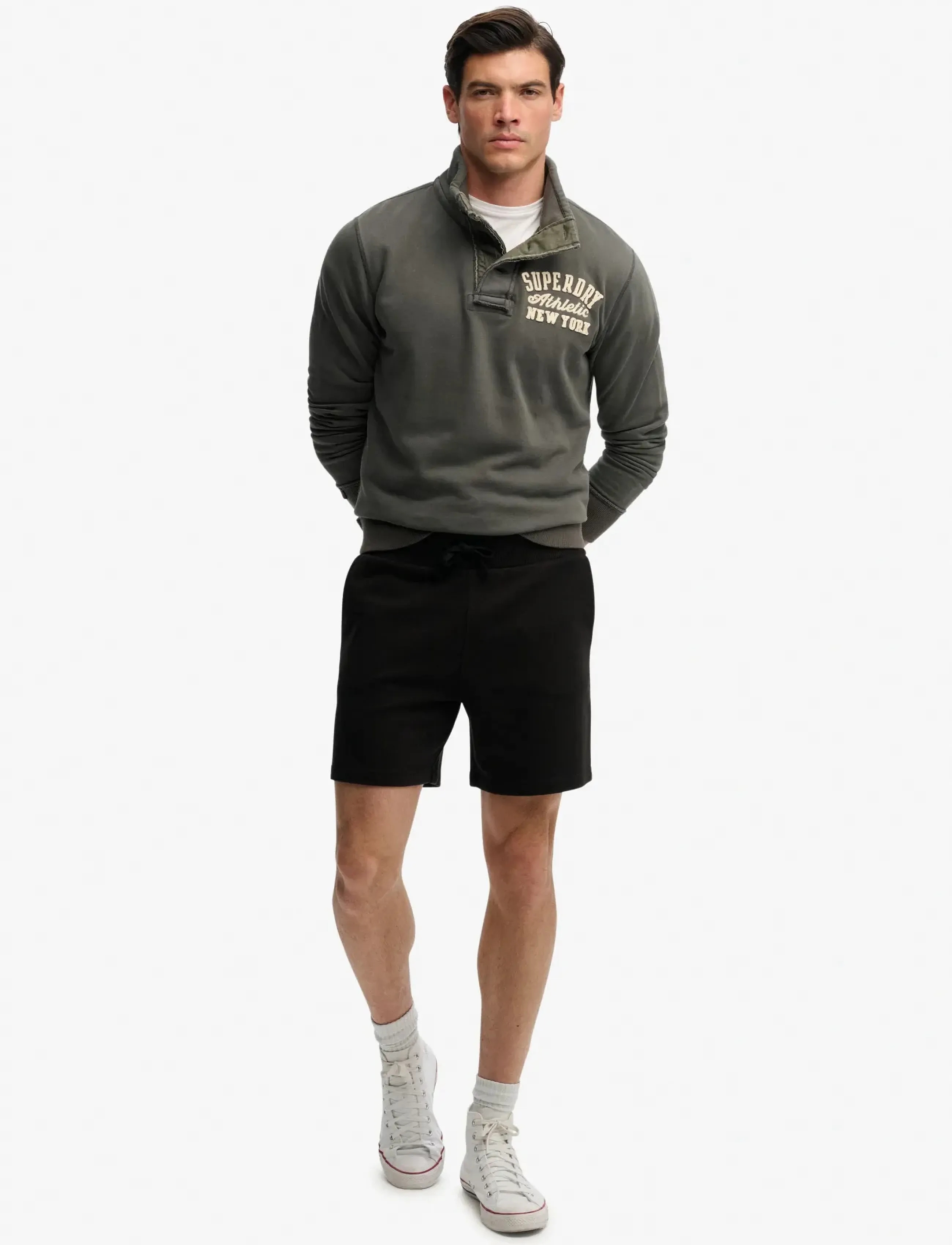 Superdry Essential Logo Classic Short, S, Shorts, Schwarz - Casual Männerswear