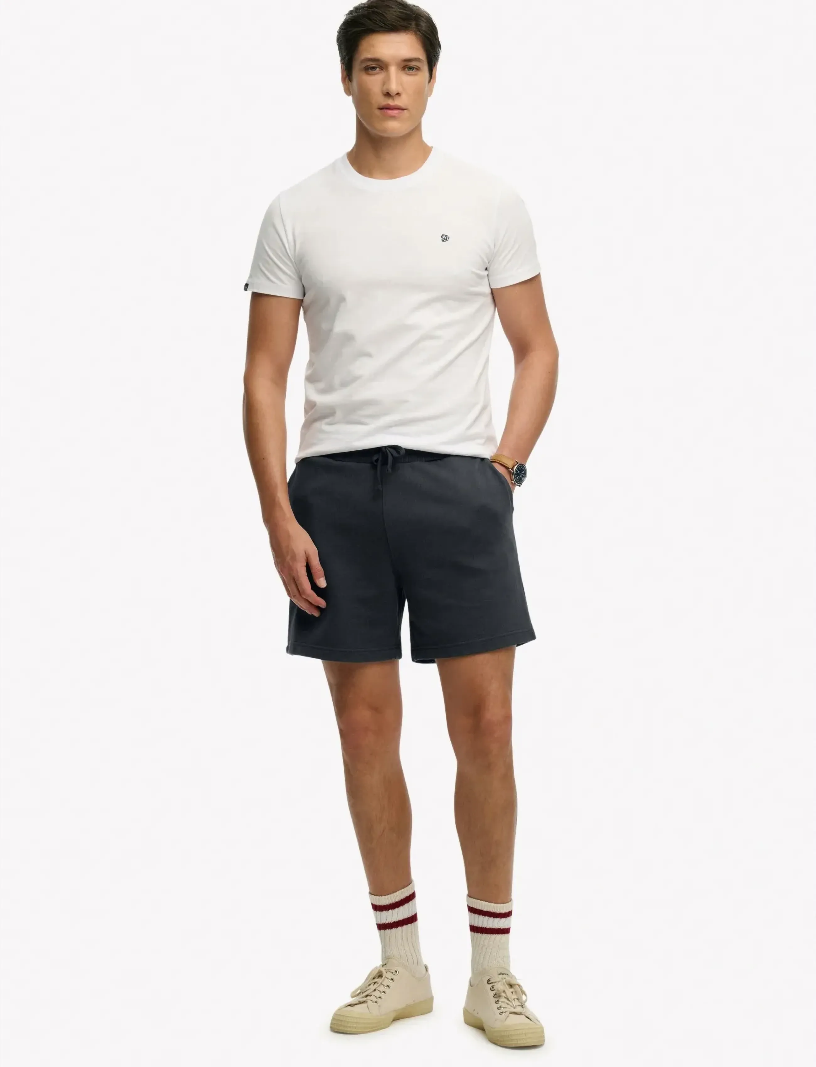 Superdry Essential Logo Classic Short, M, Shorts, Marineblau - Casual Männerswear