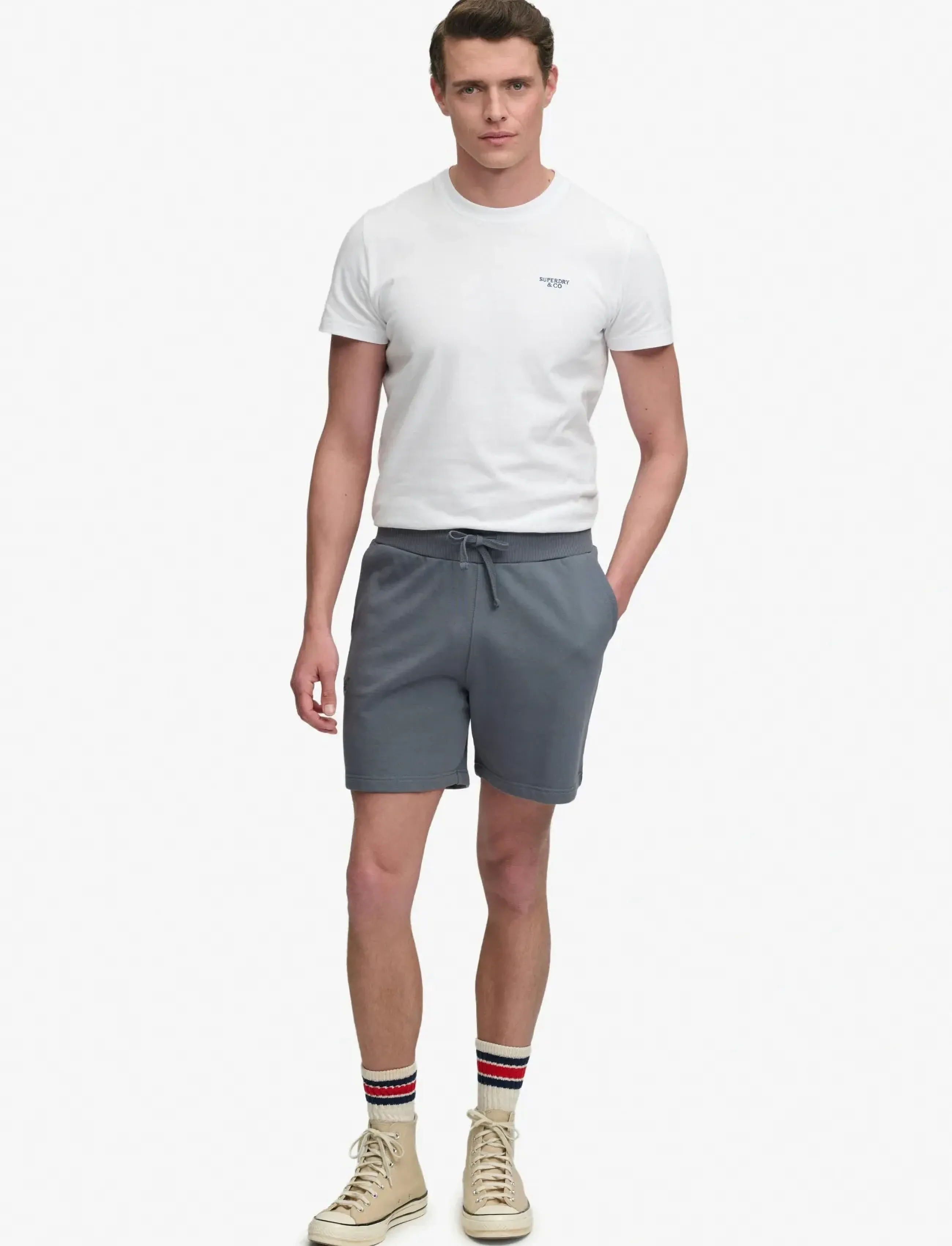 Superdry Essential Logo Classic Short, L, Shorts, Blau - Casual Männerswear