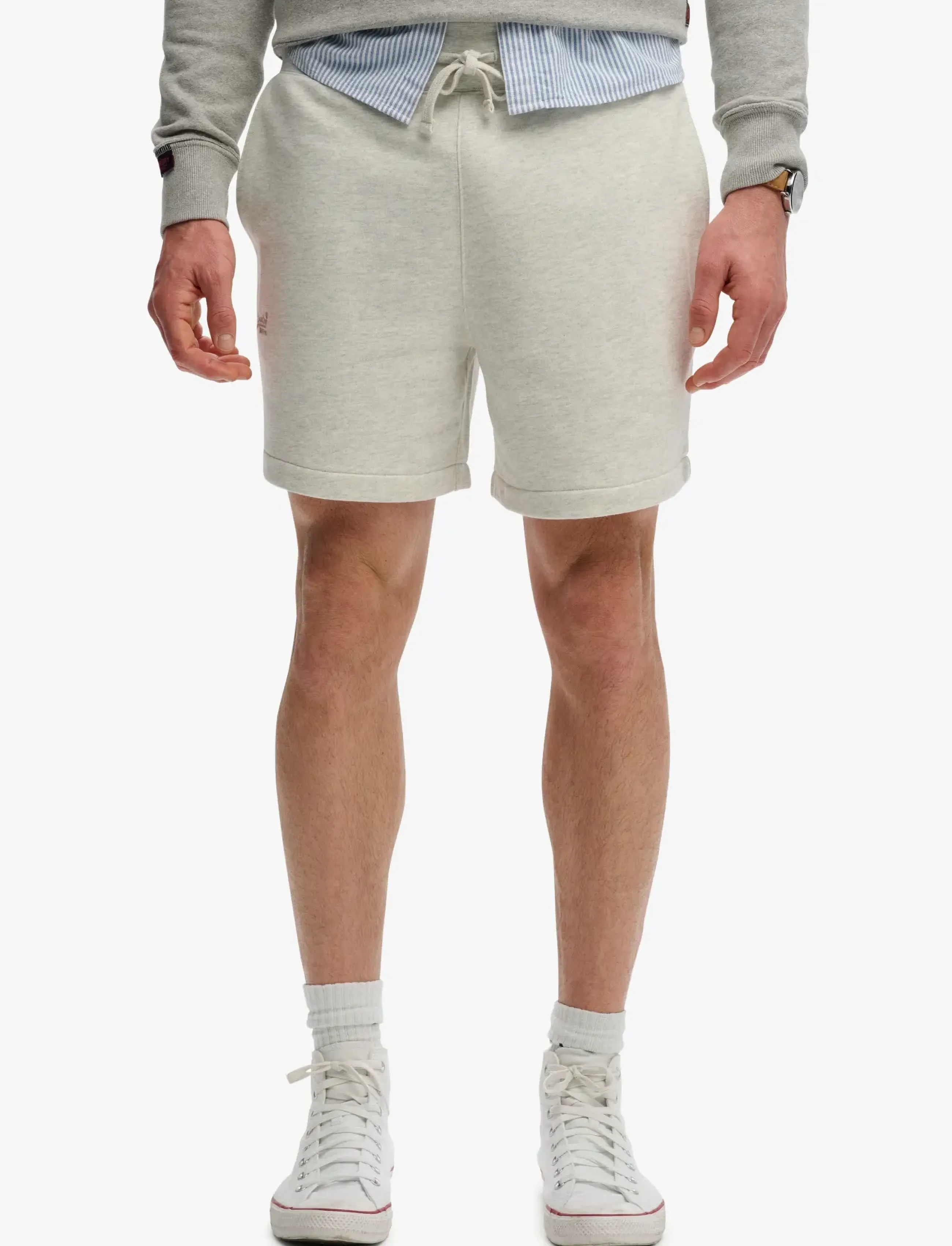 Superdry Essential Logo Classic Short, XXL, Shorts, Grau - Casual Männerswear