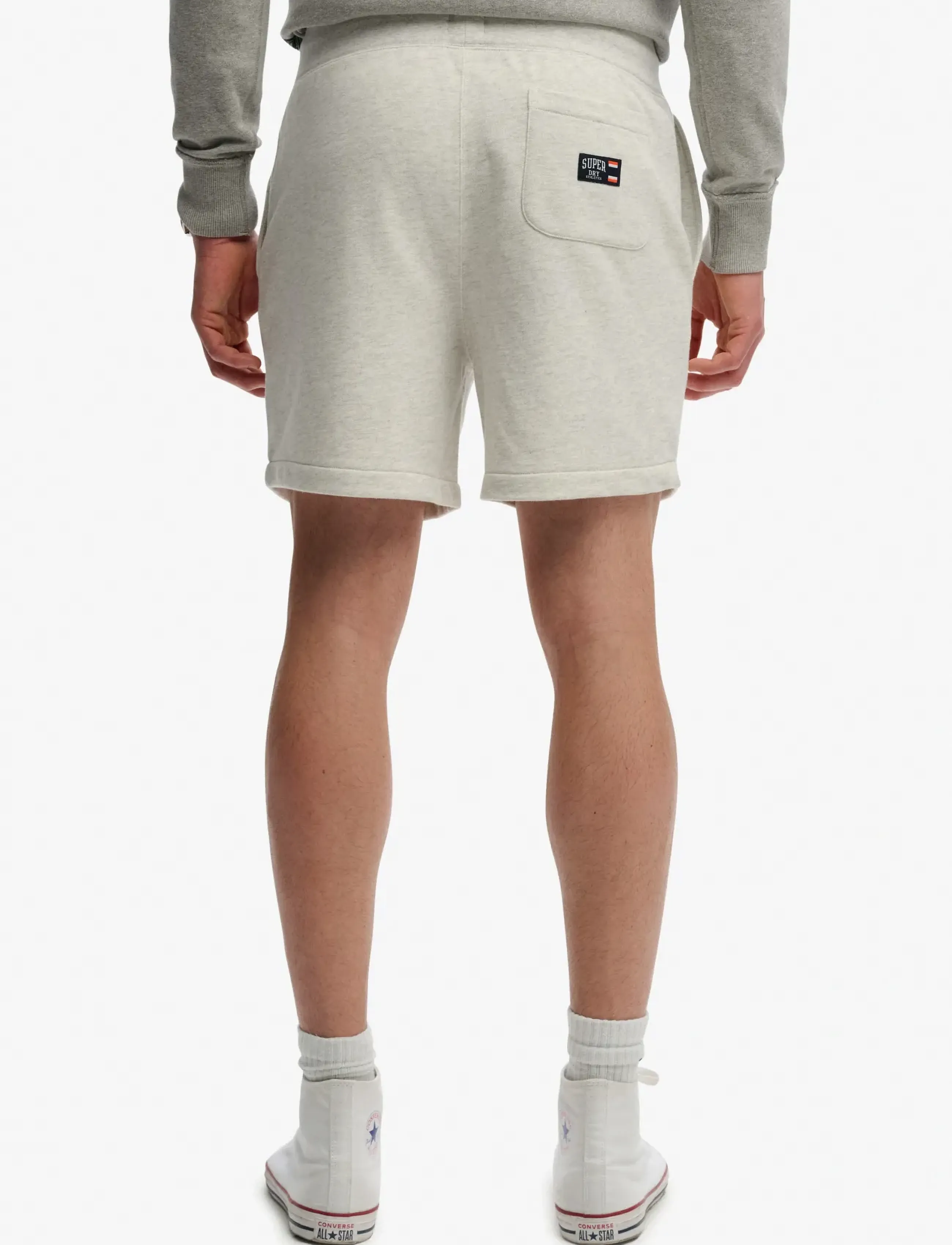 Superdry - ESSENTIAL LOGO CLASSIC SHORT - sweat shorts - straw grey marl - 4