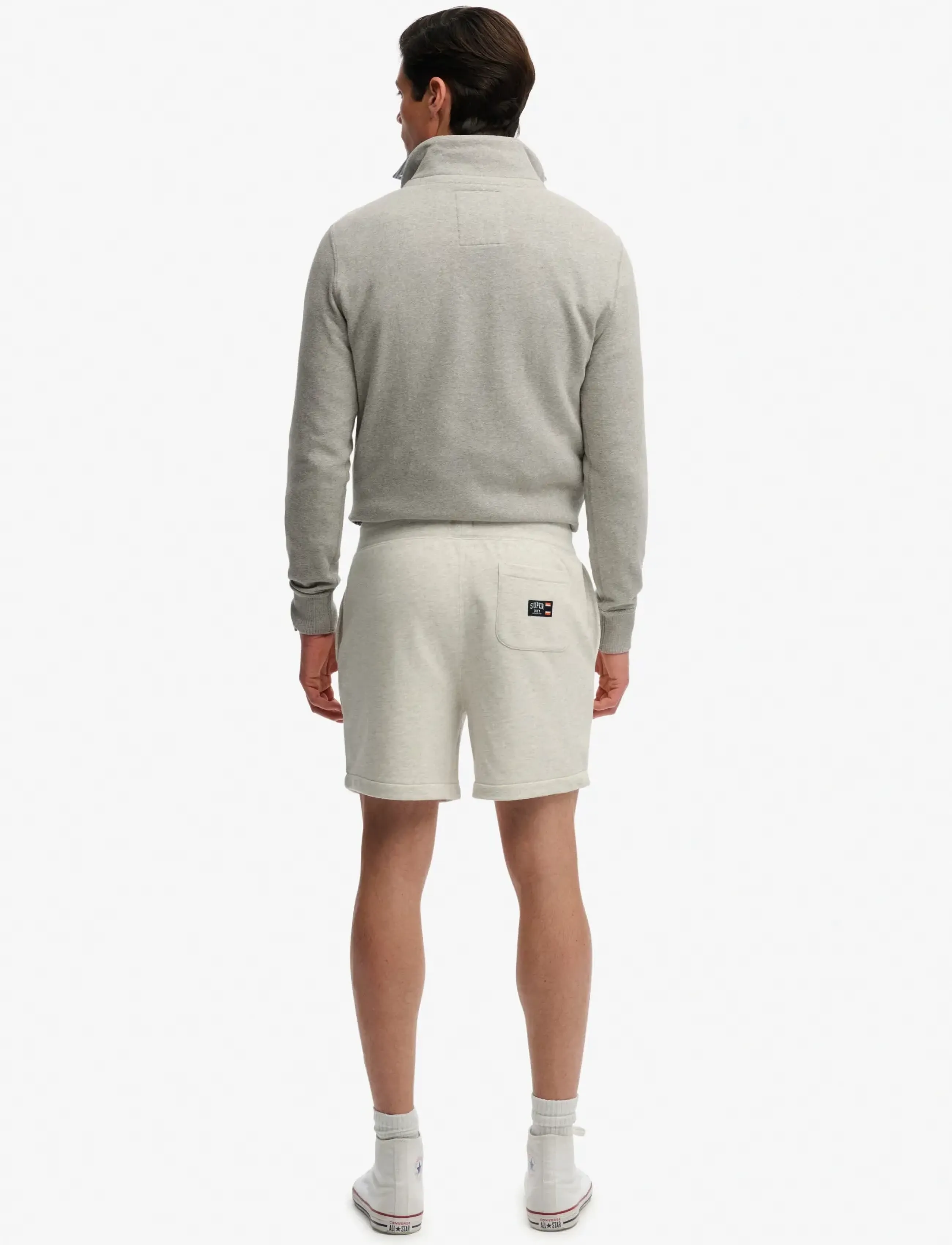 Superdry ESSENTIAL LOGO CLASSIC SHORT - Streetstyle - STRAW GREY MARL / grey