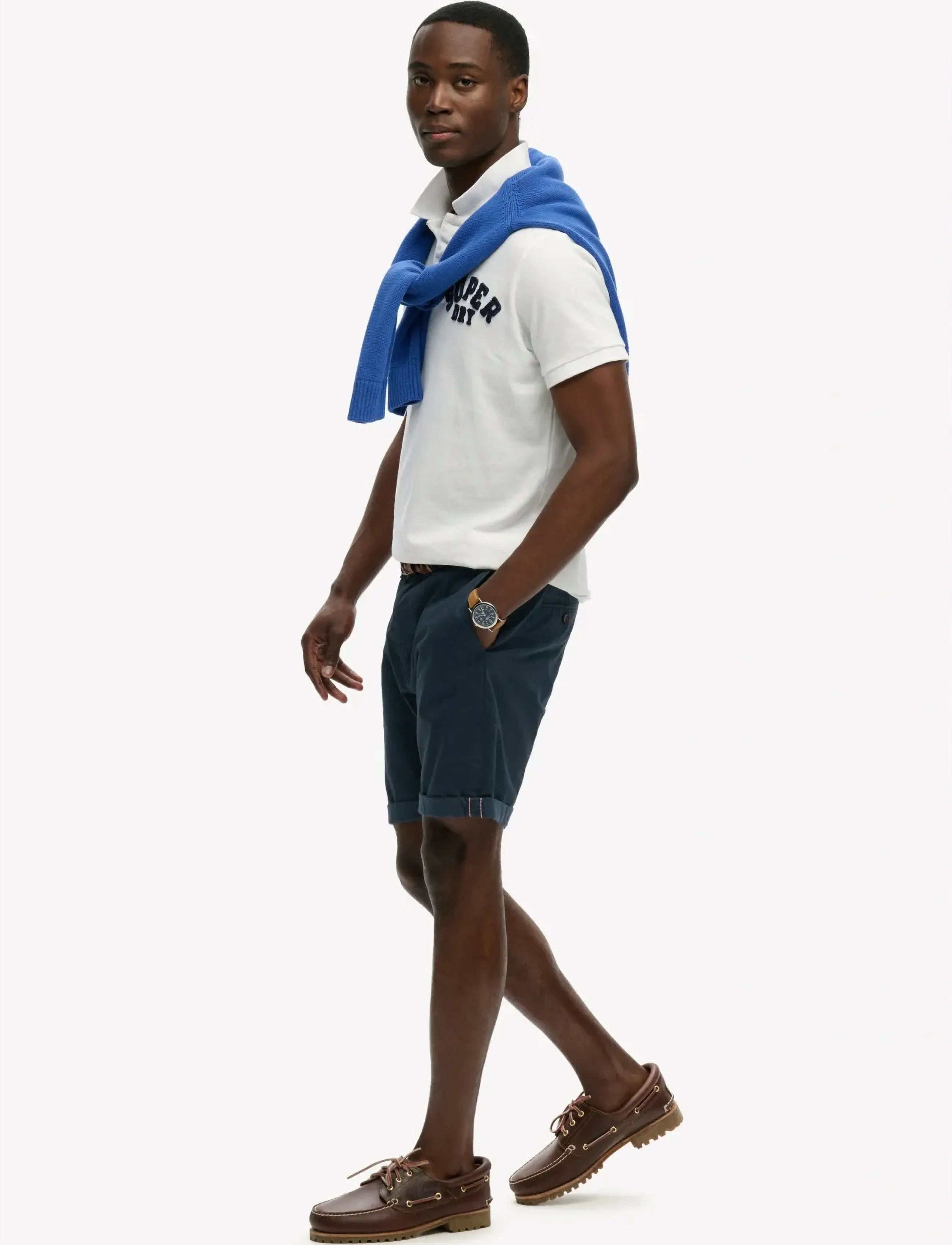 Superdry - PREMIUM REGULAR CHINO SHORT - chino stila šorti - eclipse navy - 5
