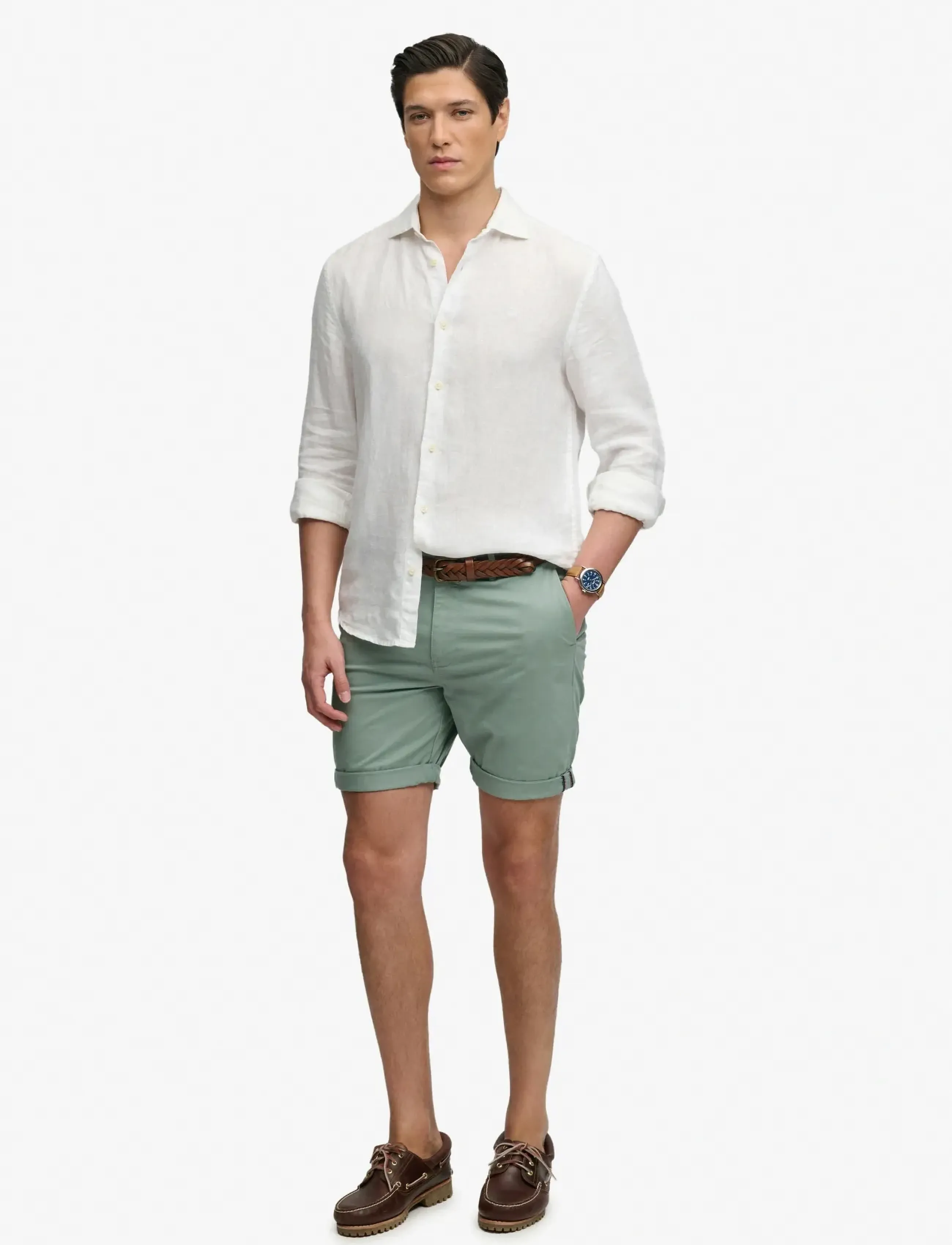 Superdry - PREMIUM REGULAR CHINO SHORT - chinos shorts - sage green - 3