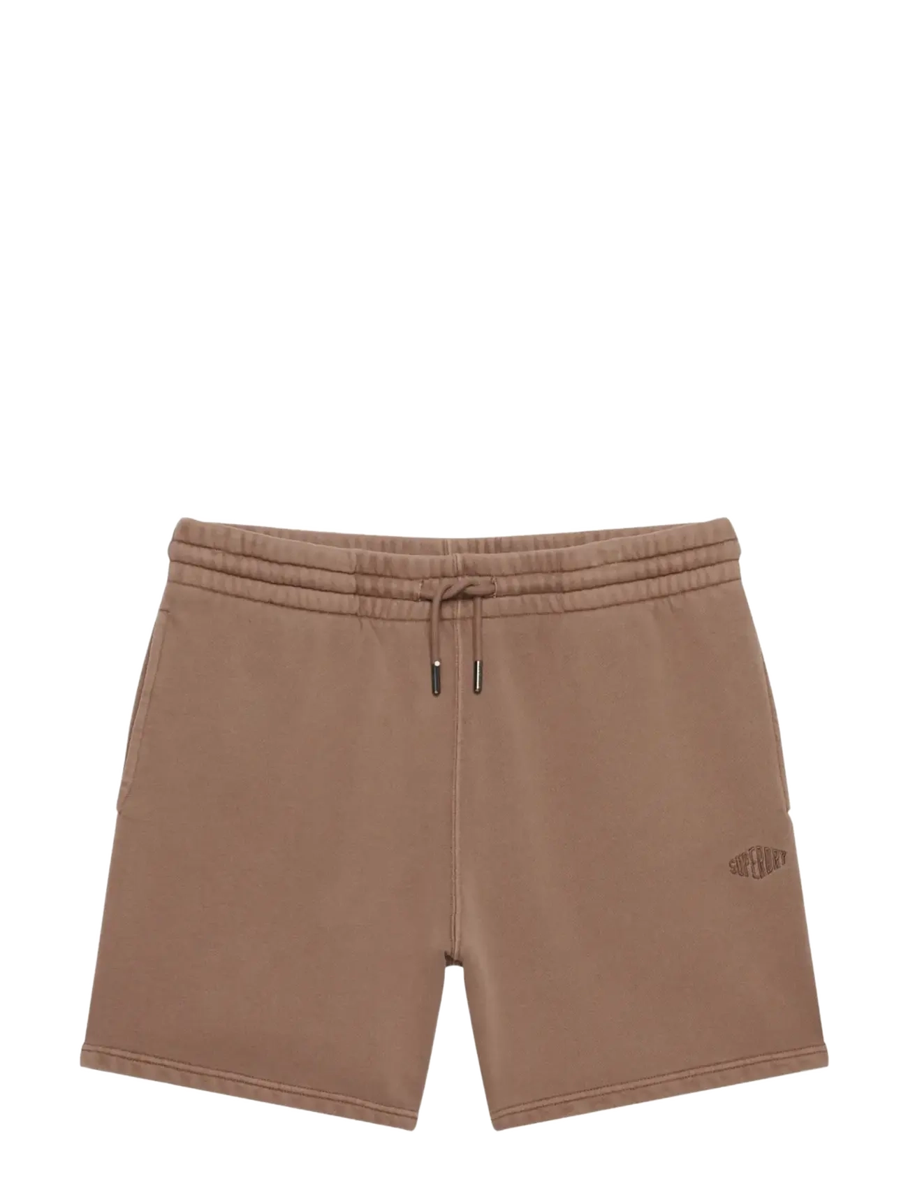 Superdry MICRO LOGO SHORT - Lühikesed dressipüksid - SHITAKE BROWN / brown