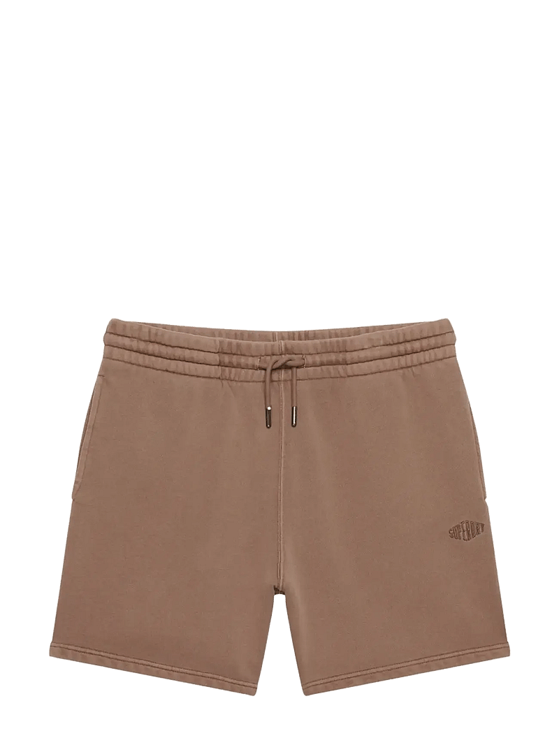 Superdry - MICRO LOGO SHORT - sweatshorts - shitake brown - 0