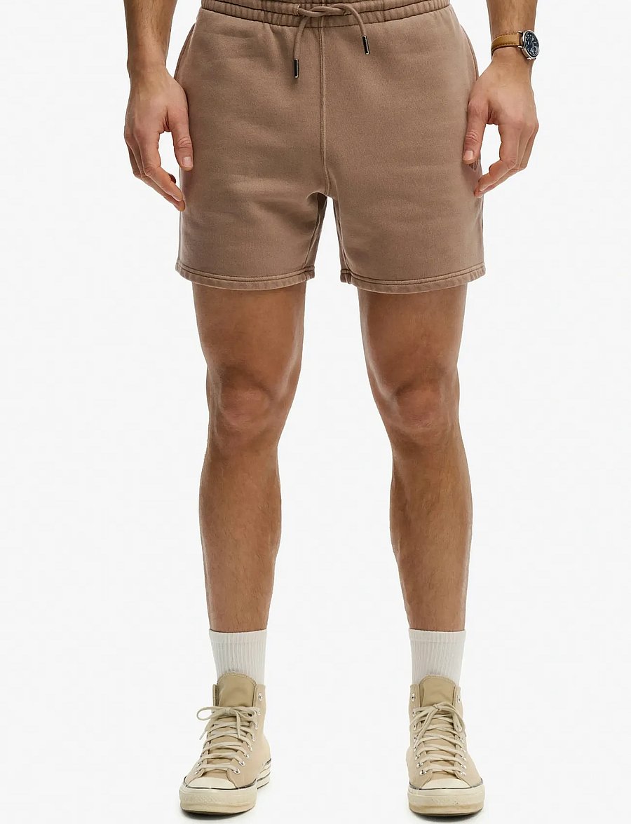 Superdry - MICRO LOGO SHORT - sweatshorts - shitake brown - 2