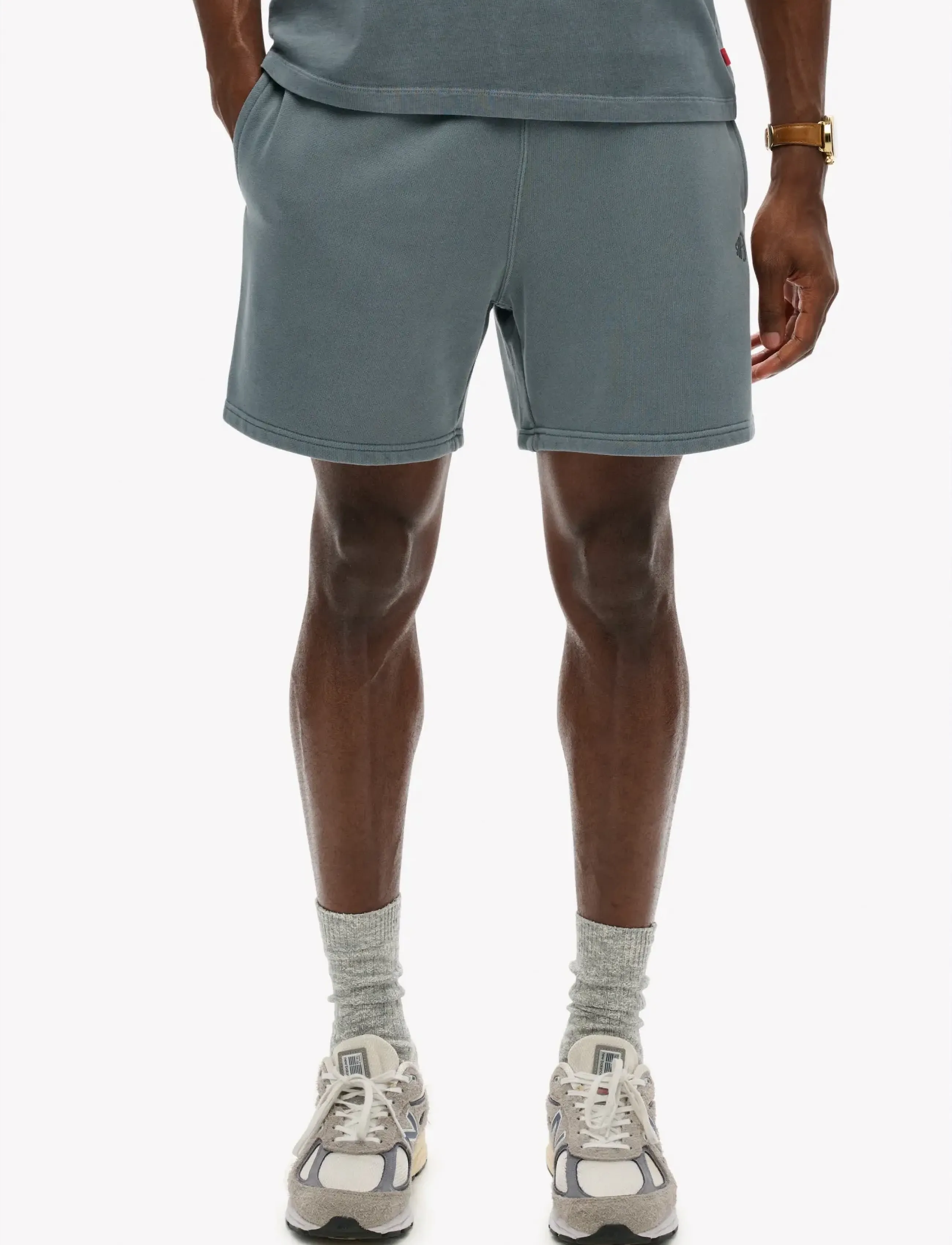 Superdry - MICRO LOGO SHORT - mænd - stormy weather blue - 4