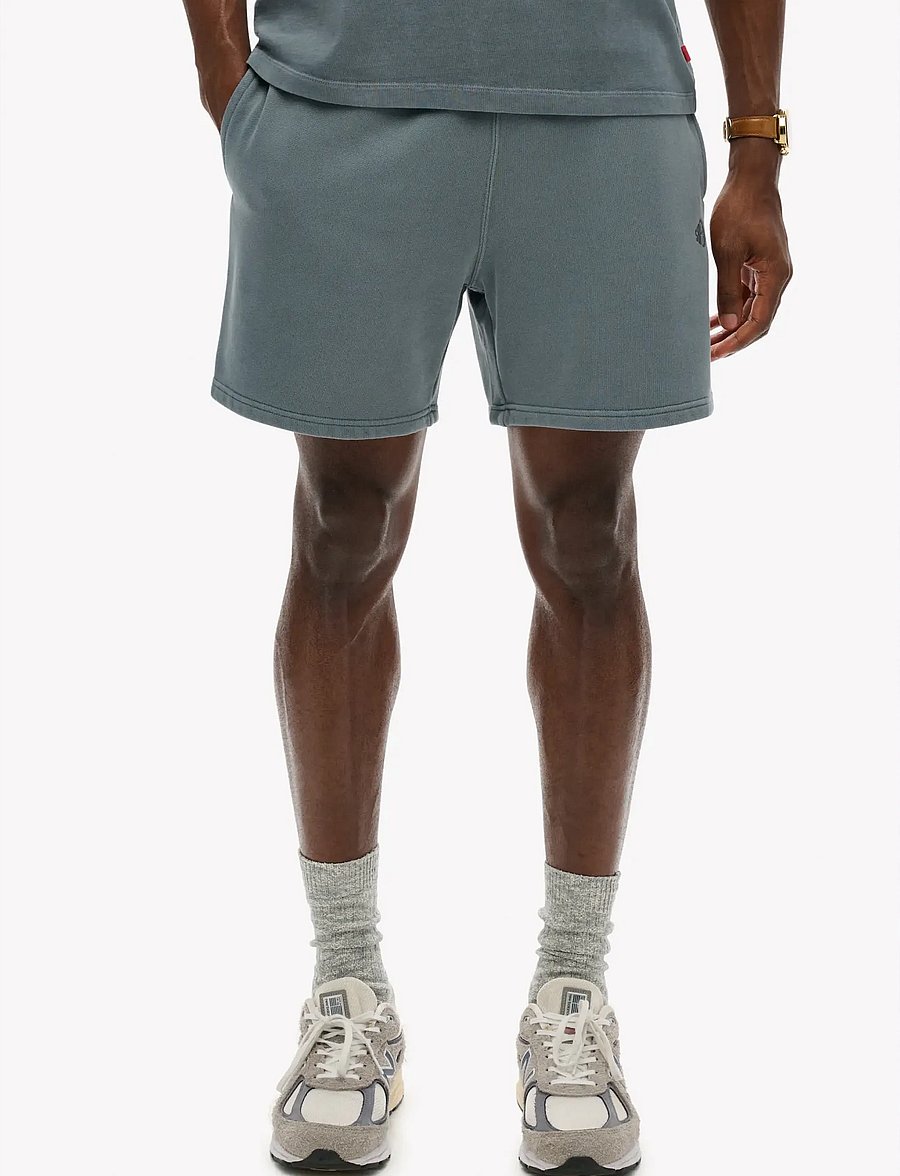 Superdry - MICRO LOGO SHORT - sweatshorts - stormy weather blue - 4