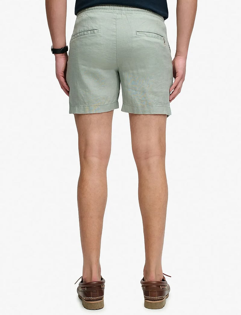 Superdry - MERCHANT LINEN SHORT - linen shorts - bay green - 4