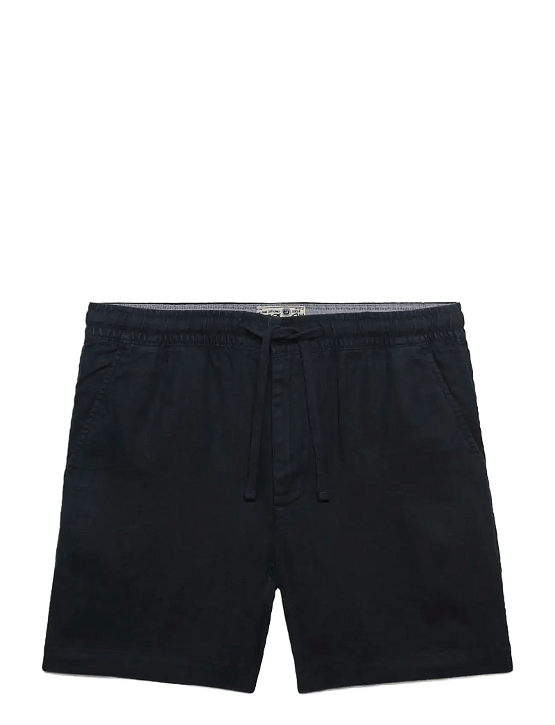 Superdry - MERCHANT LINEN SHORT - hørshorts - eclipse navy - 1