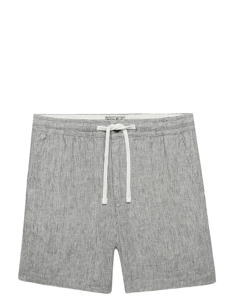 Superdry - MERCHANT LINEN SHORT - hørshorts - indigo ticking stripe - 1