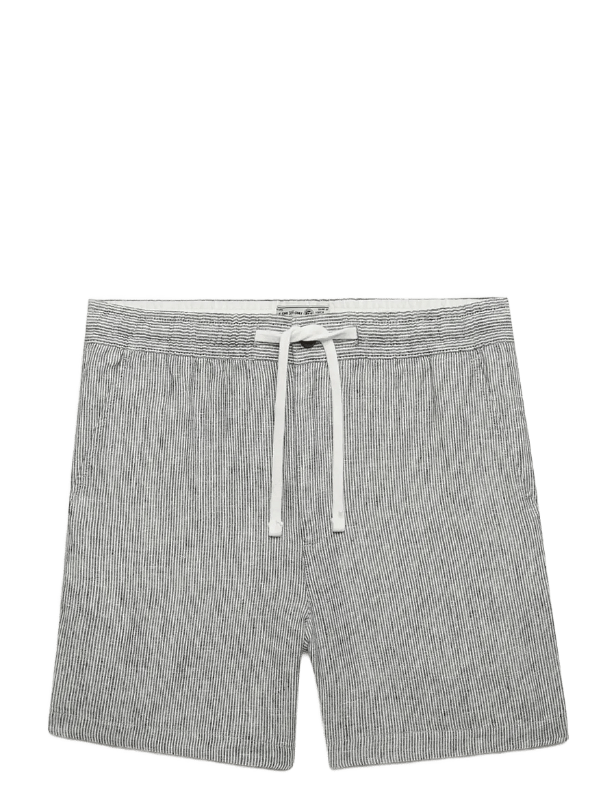 Superdry - MERCHANT LINEN SHORT - kollektioner - indigo ticking stripe - 1