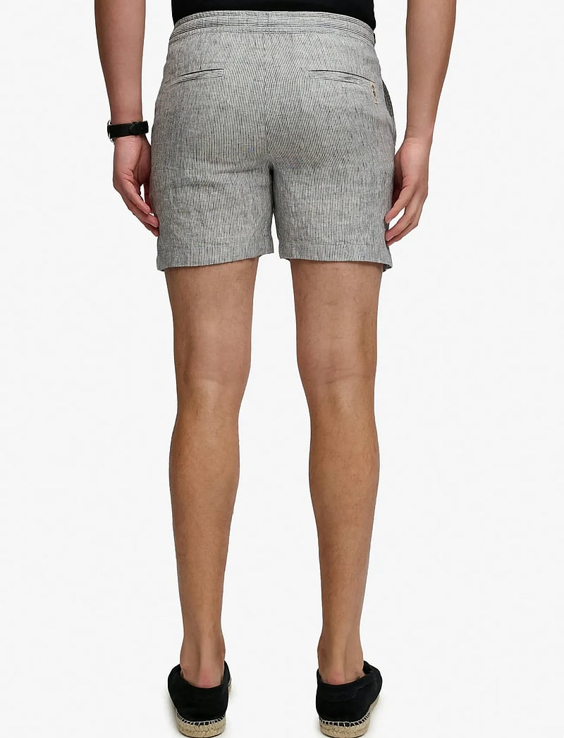 Superdry - MERCHANT LINEN SHORT - hørshorts - indigo ticking stripe - 3