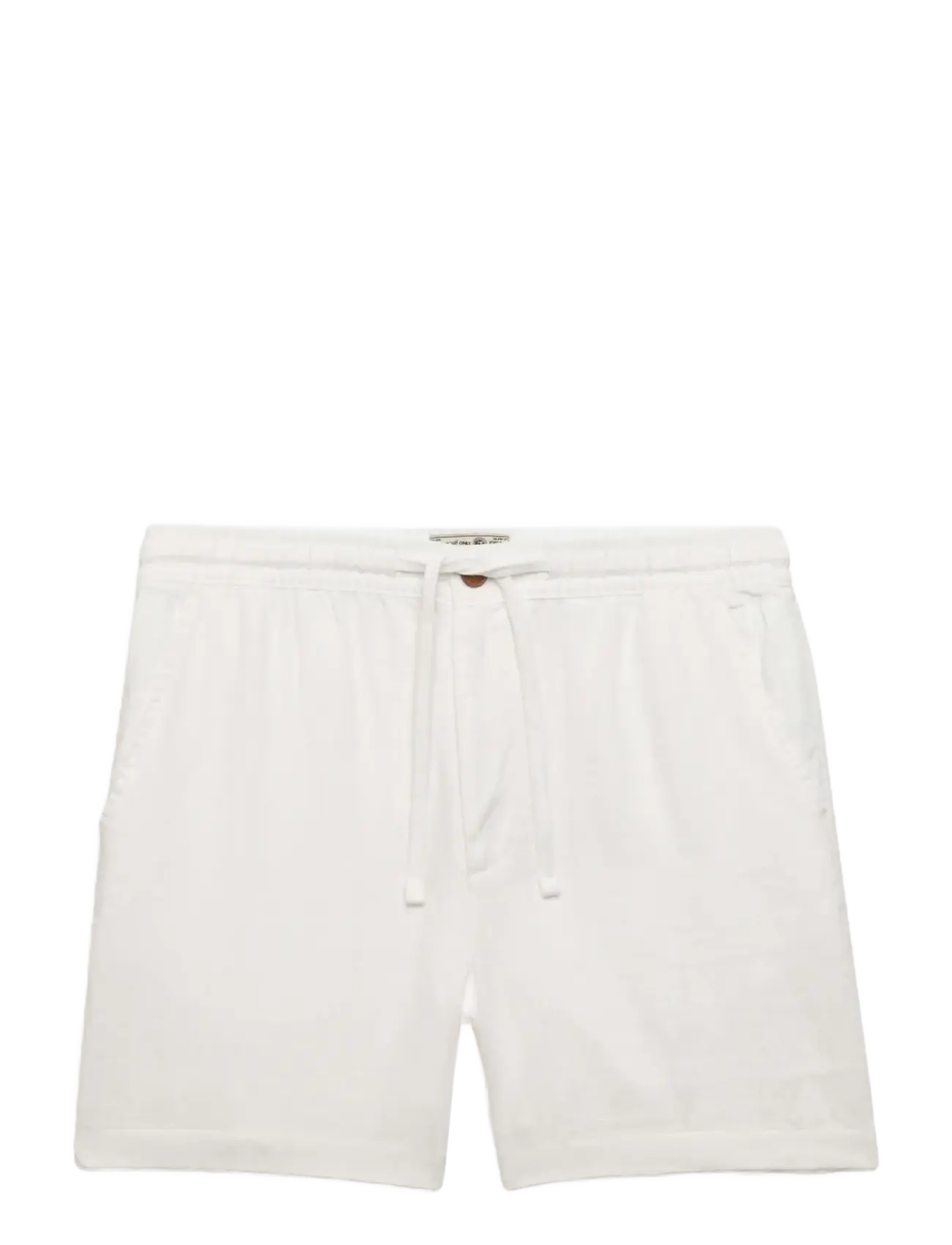 Superdry MERCHANT LINEN SHORT - Shorts - OPTIC / white