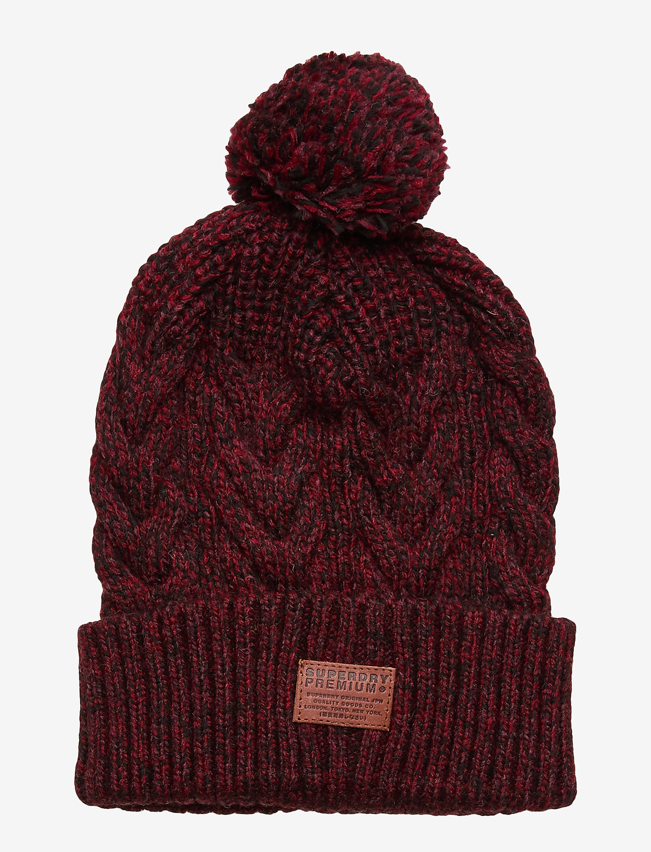 JACOB BEANIE - BRIGHT BURGUNDY TWIST