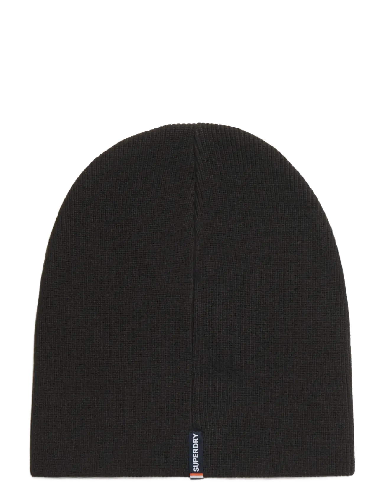 Superdry Essential Logo Knitted Beanie, One Size, Black, Hovedbeklædning > Huer, Herre
