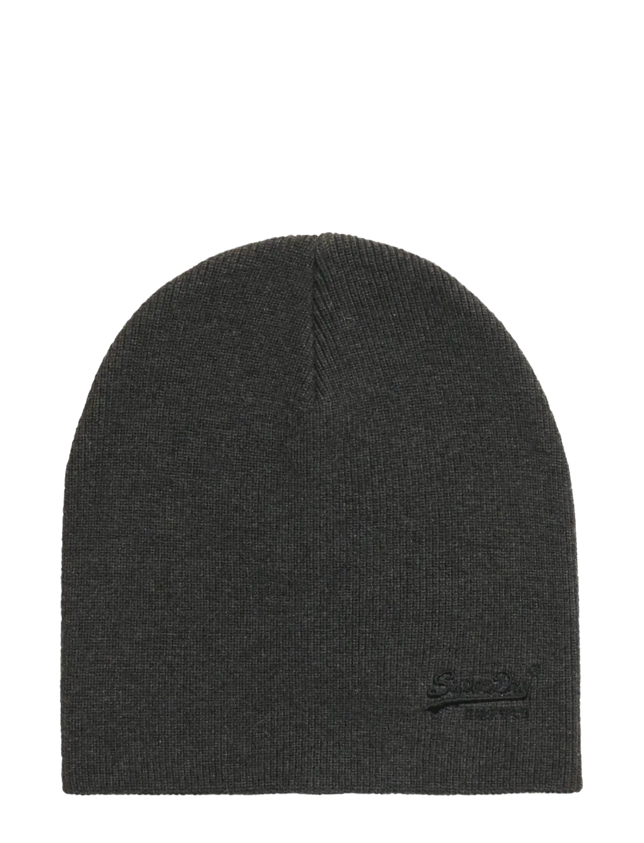 ESSENTIAL LOGO KNITTED BEANIE - IRON GREY MARL