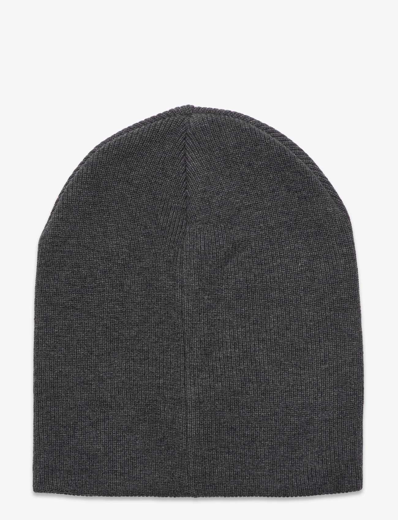 Superdry - KNITTED LOGO BEANIE HAT - laveste priser - rich charcoal marl - 1