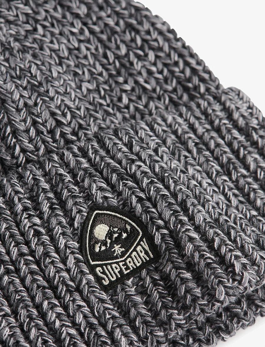 Superdry - TWIST OUTDOORS KNITTED BEANIE - beanies - charcoal twist - 2