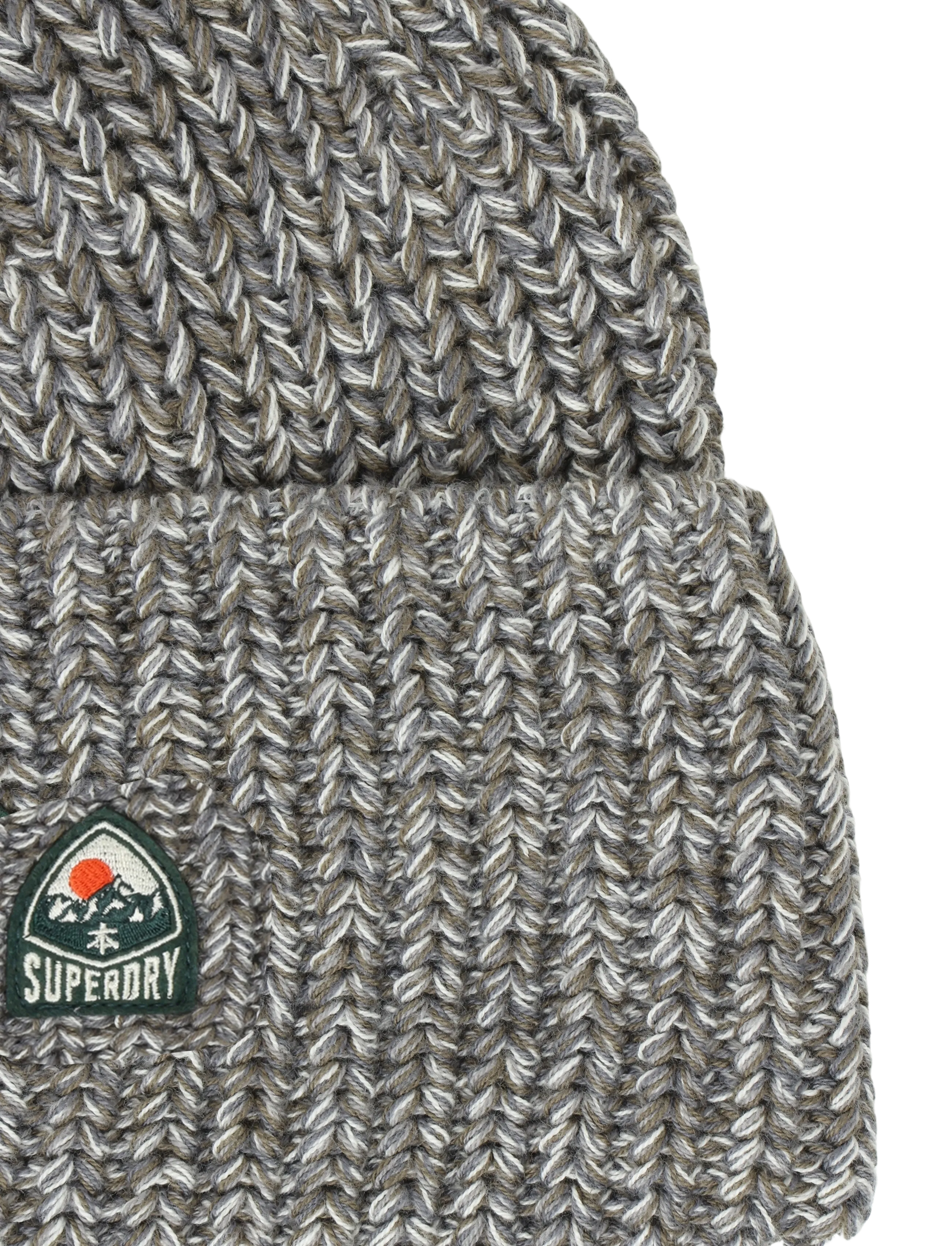 Superdry - TWIST OUTDOORS KNITTED BEANIE - mützen - green twist - 3