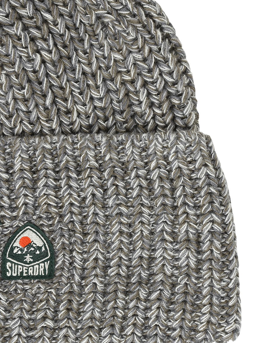 Superdry - TWIST OUTDOORS KNITTED BEANIE - mützen - green twist - 3