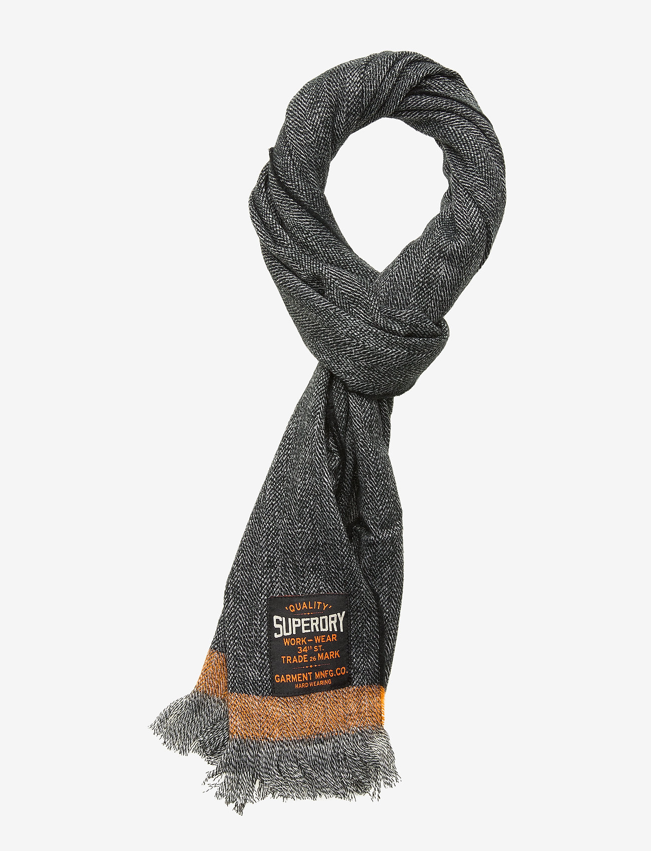 Superdry - SUPER CAPTIAL SCARF - grey/cream herringbone - 0