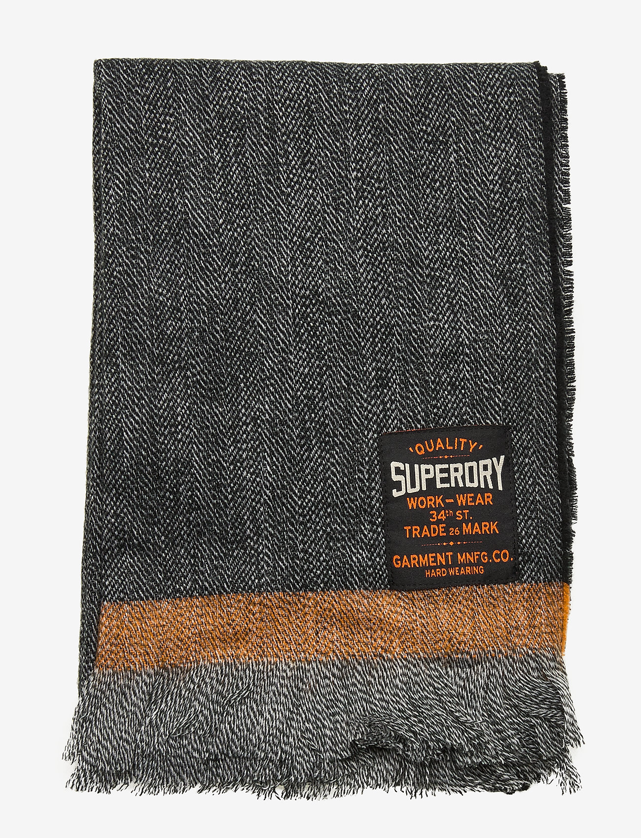 Superdry - SUPER CAPTIAL SCARF - grey/cream herringbone - 2